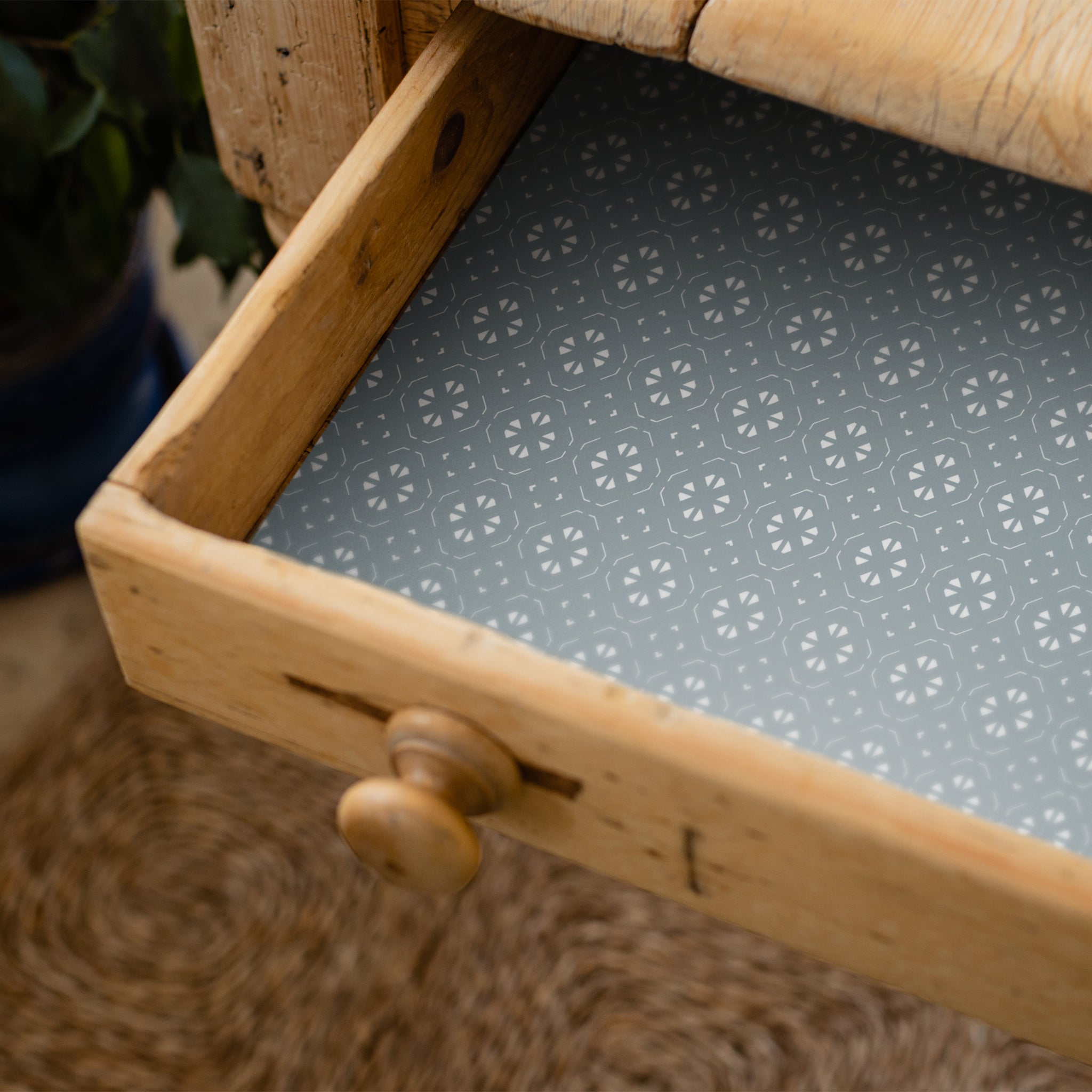 FRESH LINEN Scented Drawer Liners in a DUSK BLUE