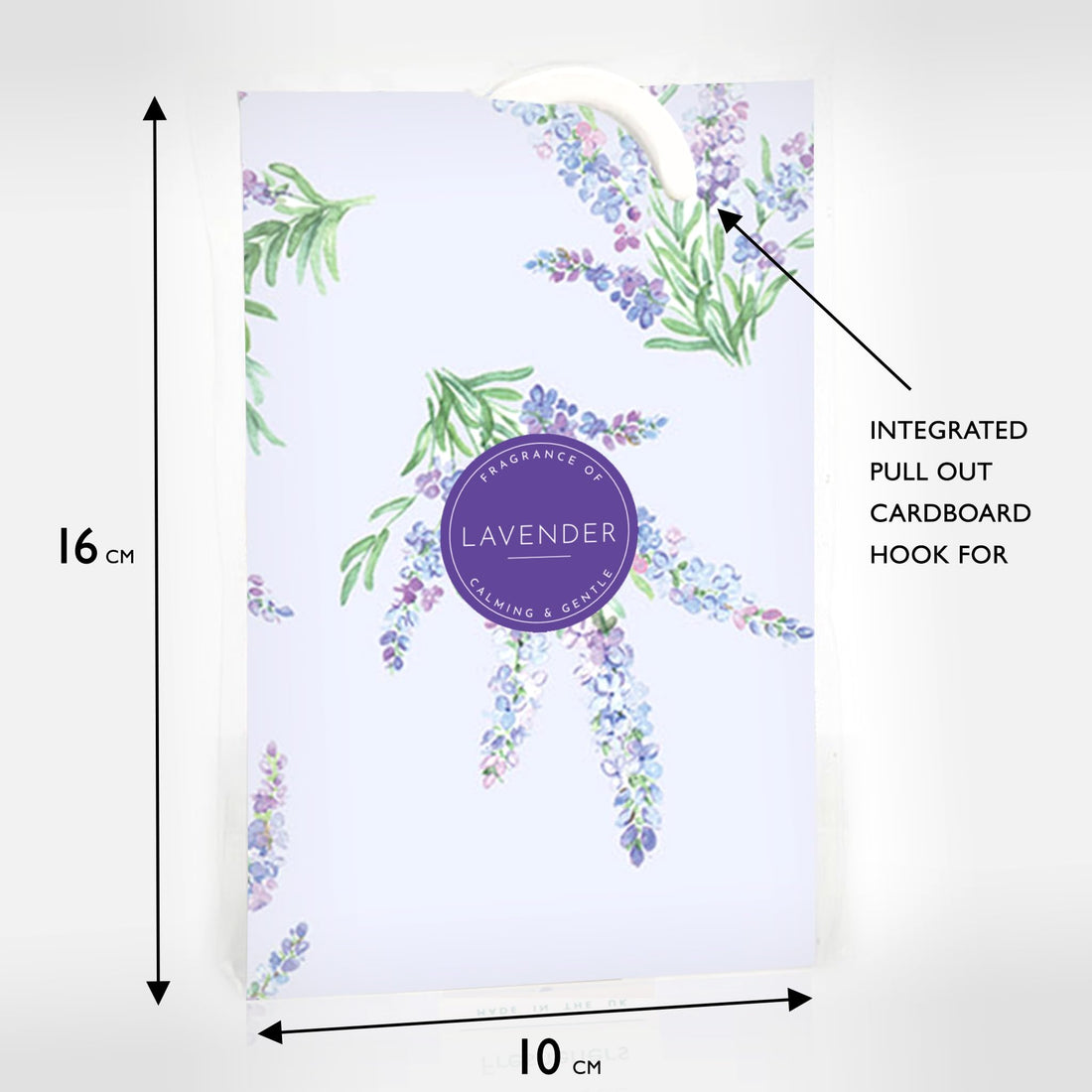 The Master Herbalist LAVENDER Scented Wardrobe Freshener in a floral LAVENDER Design. Perfect for Cupboards, Drawers and Wardrobes