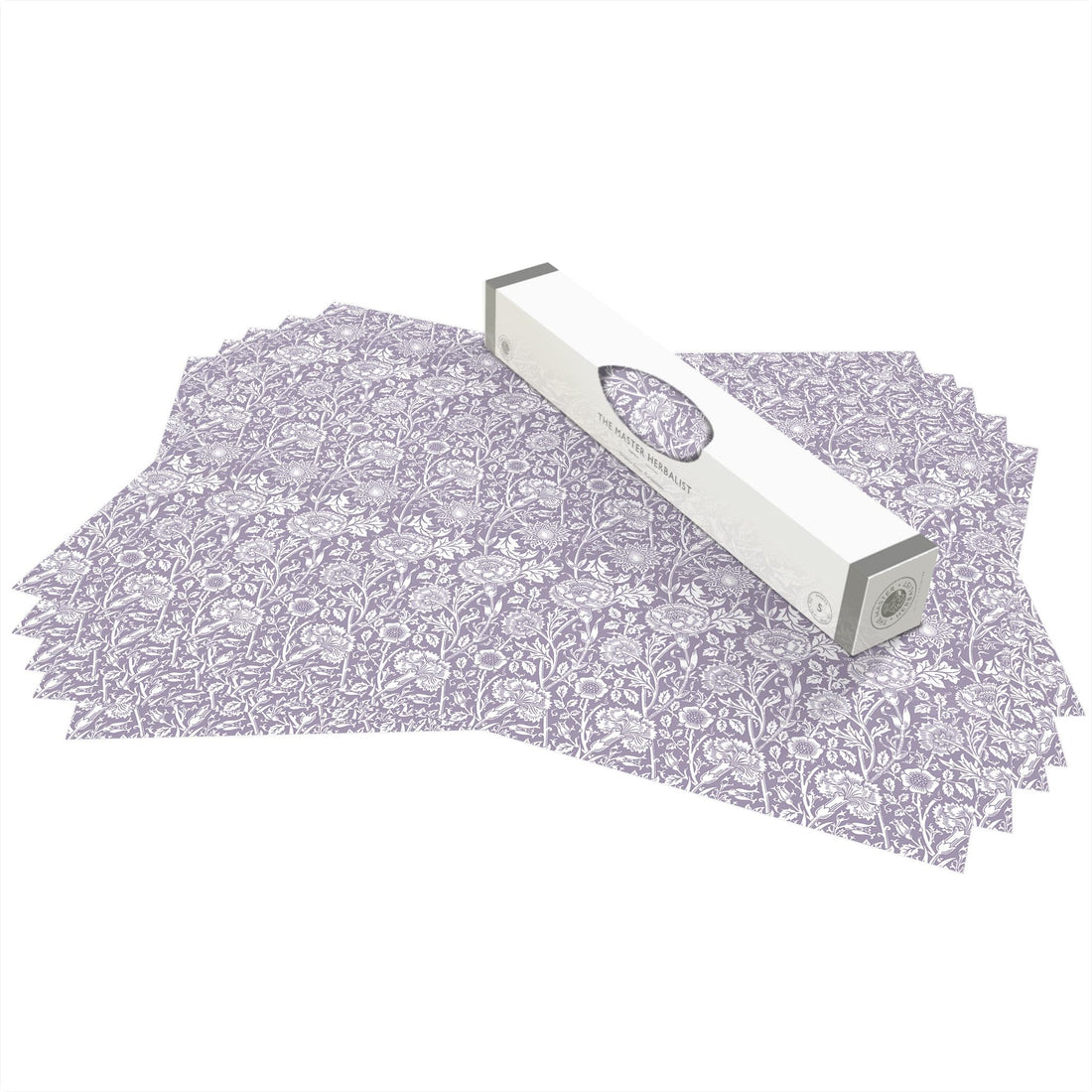 THE MASTER HERBALIST LILAC fragrance SCENTED Drawer Liners in PURPLE William Morris Design. Made in Britain.