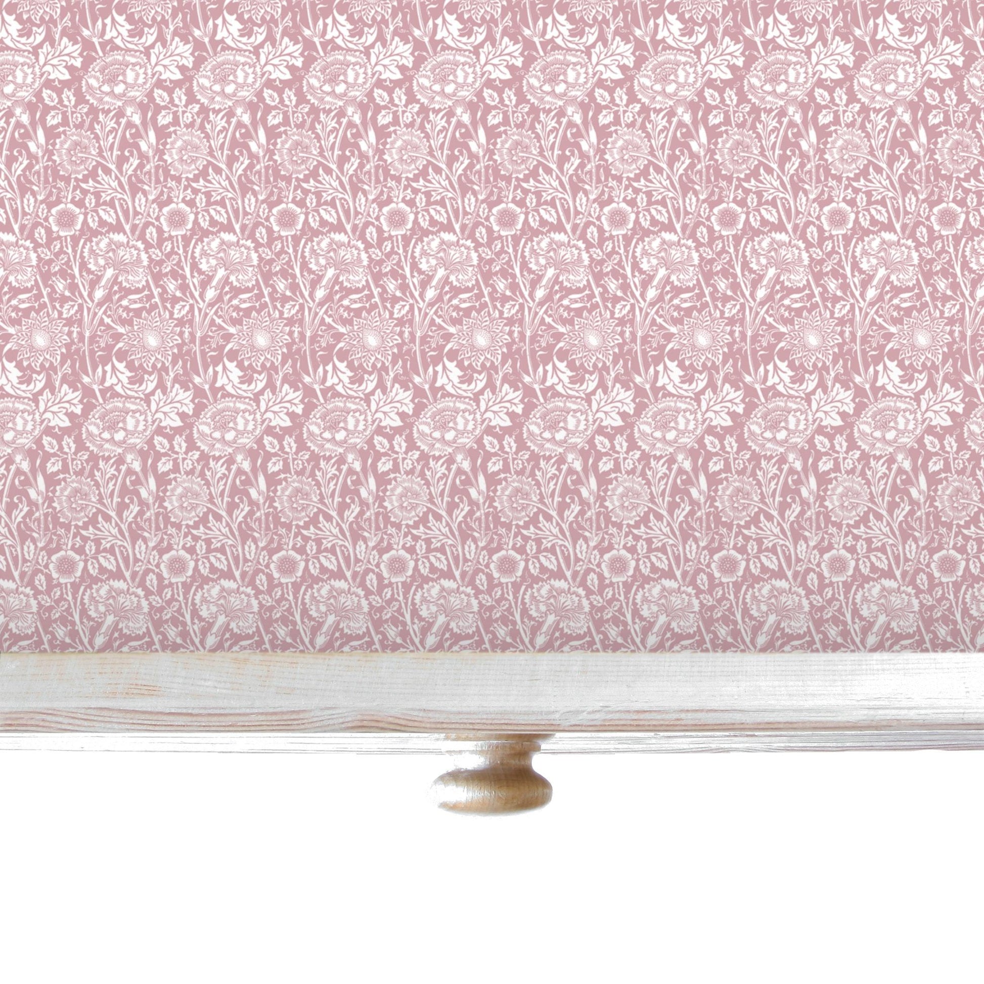 THE MASTER HERBALIST ROSE fragrance SCENTED Drawer Liners in PINK William Morris Design. Made in Britain.