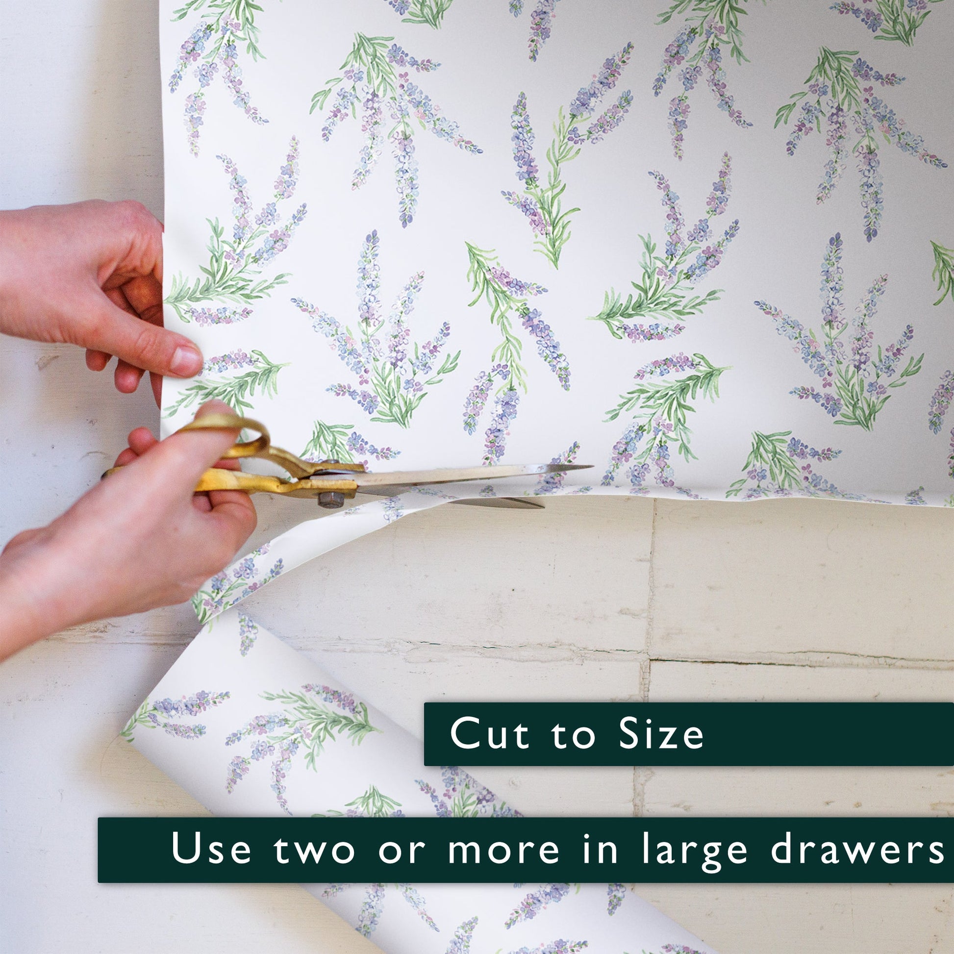 SUFFOLK LAVENDER SCENTED Drawer Liners in a Floral Design - Scented Drawer Liners - The Master Herbalist