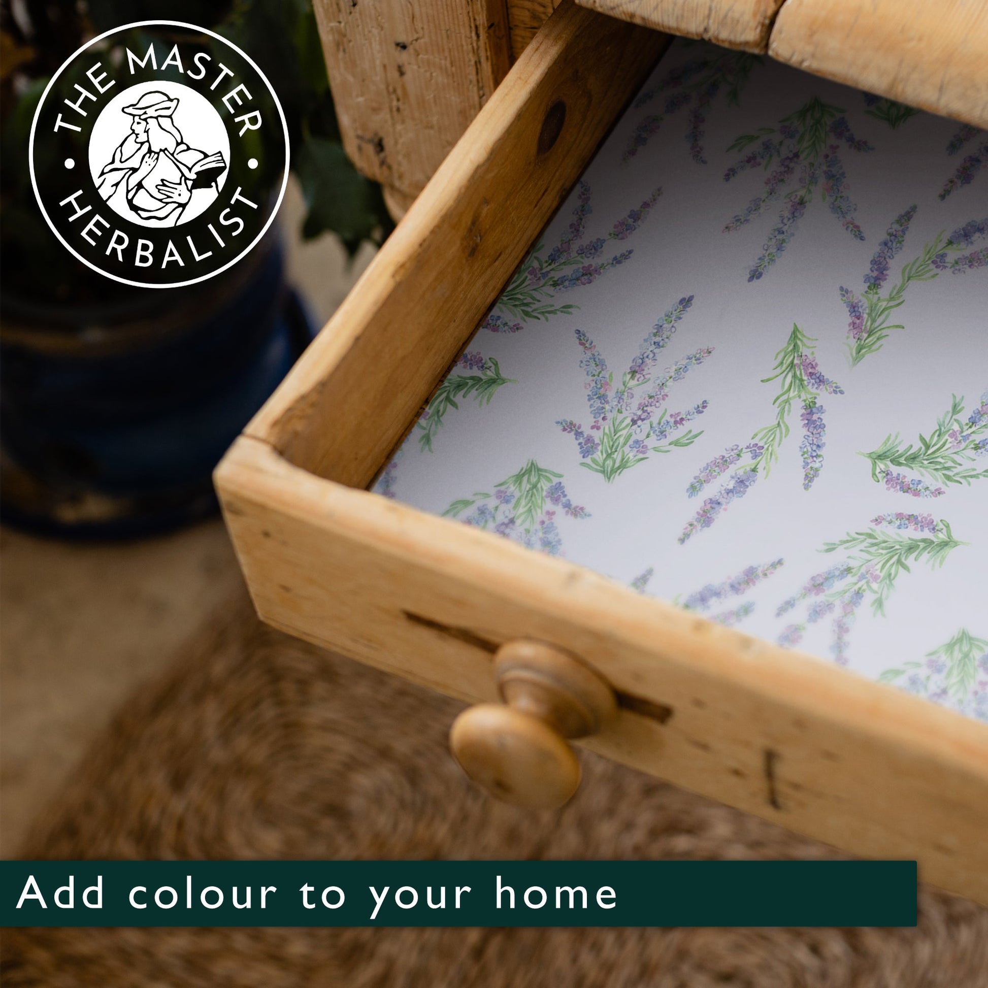 SUFFOLK LAVENDER SCENTED Drawer Liners in a Floral Design - Scented Drawer Liners - The Master Herbalist