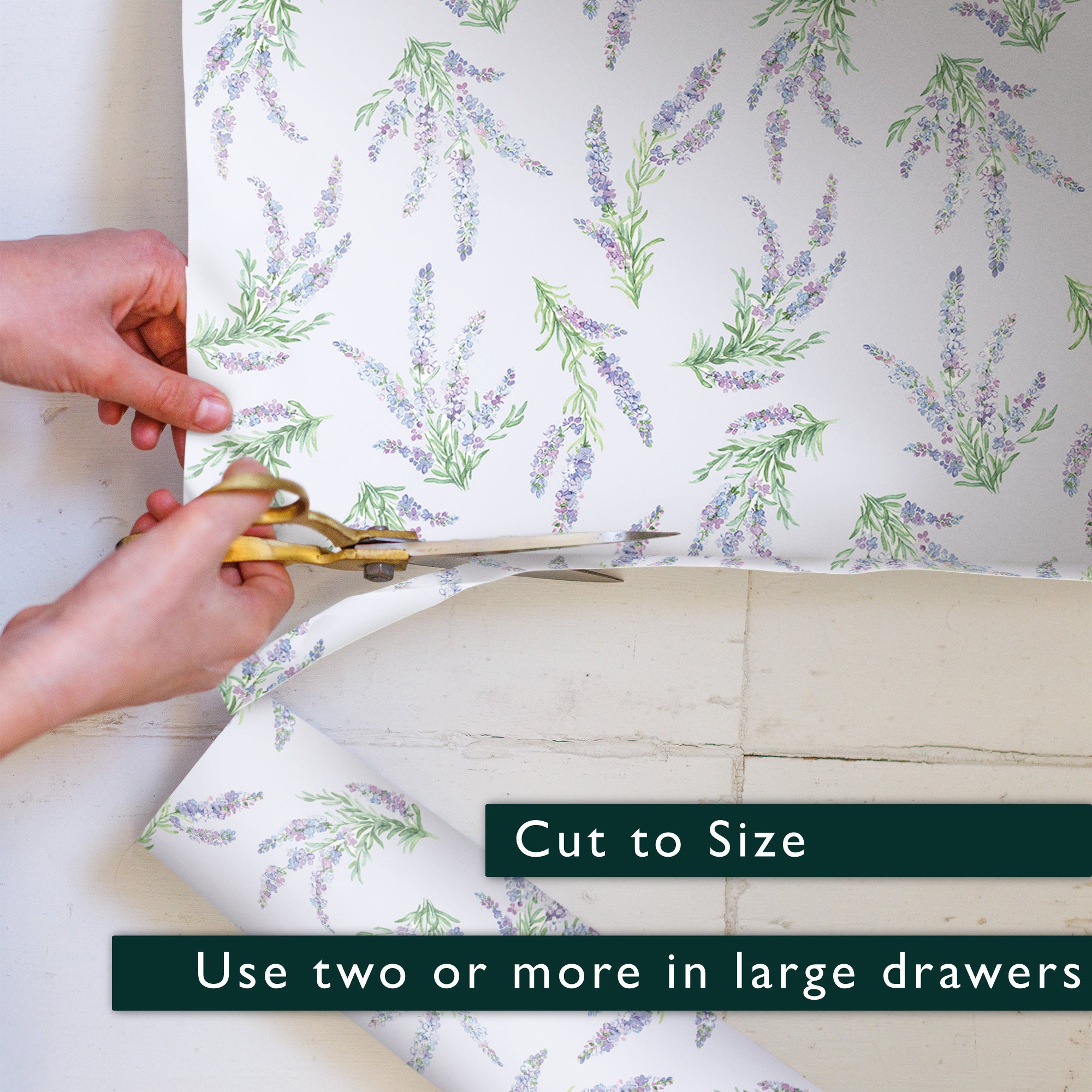 SUFFOLK LAVENDER SCENTED Drawer Liners in a Floral Design