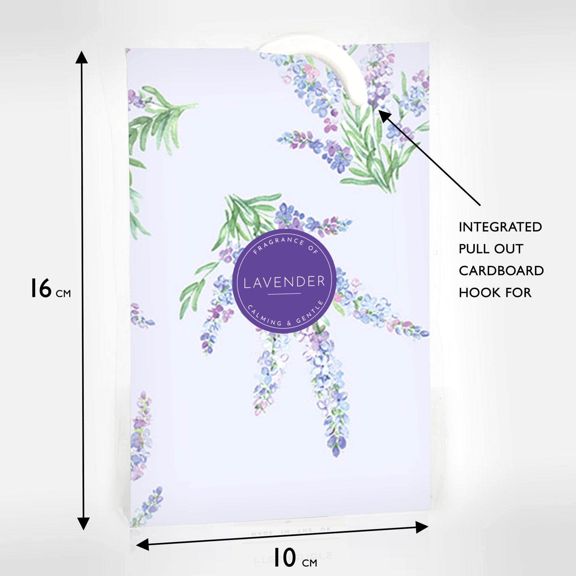 The Master Herbalist LAVENDER Scented Wardrobe Freshener in a floral LAVENDER Design. Perfect for Cupboards, Drawers and Wardrobes - Wardrobe Freshener - The Master Herbalist