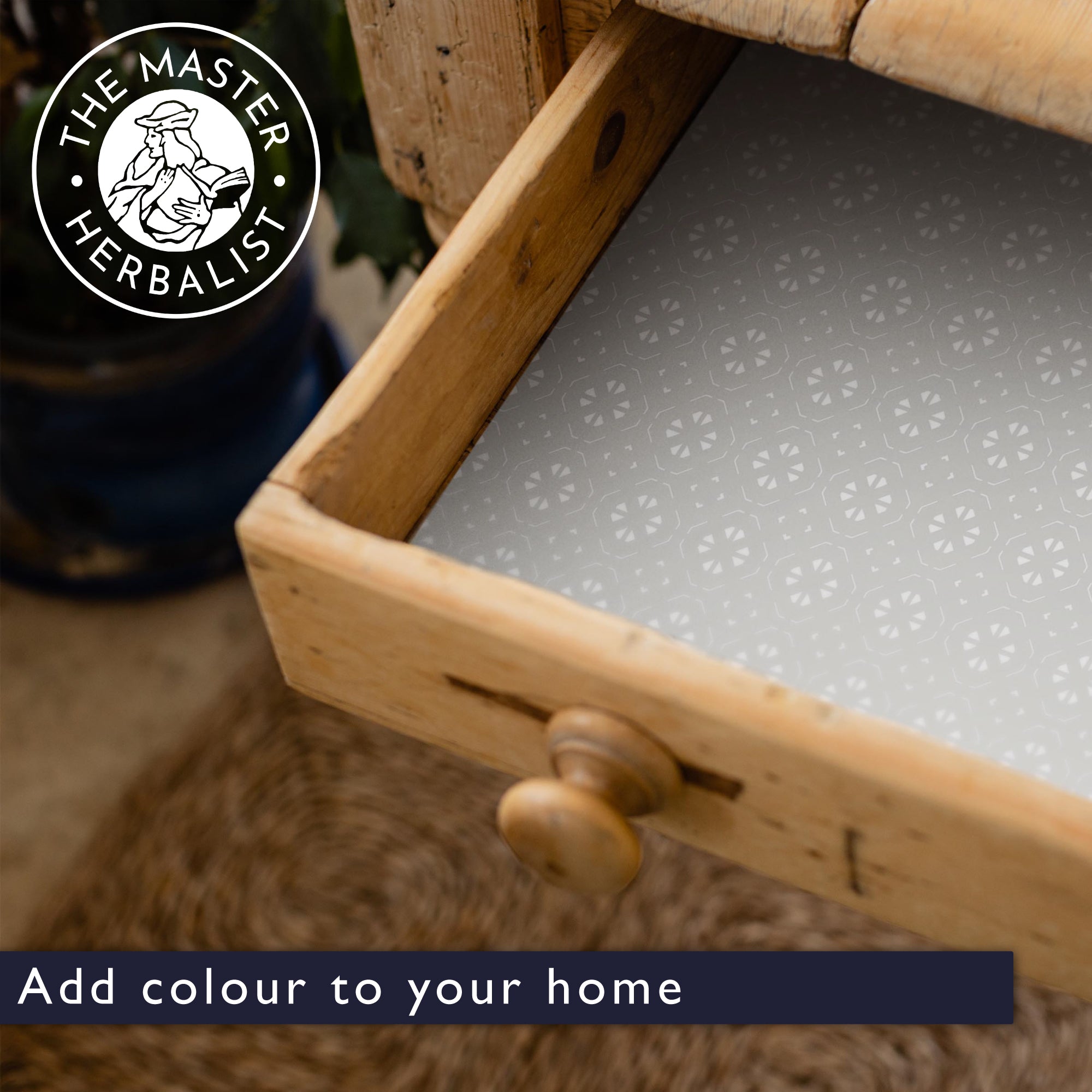 LAVENDER & NEEM OIL Scented Drawer Liners in SOFT GREY