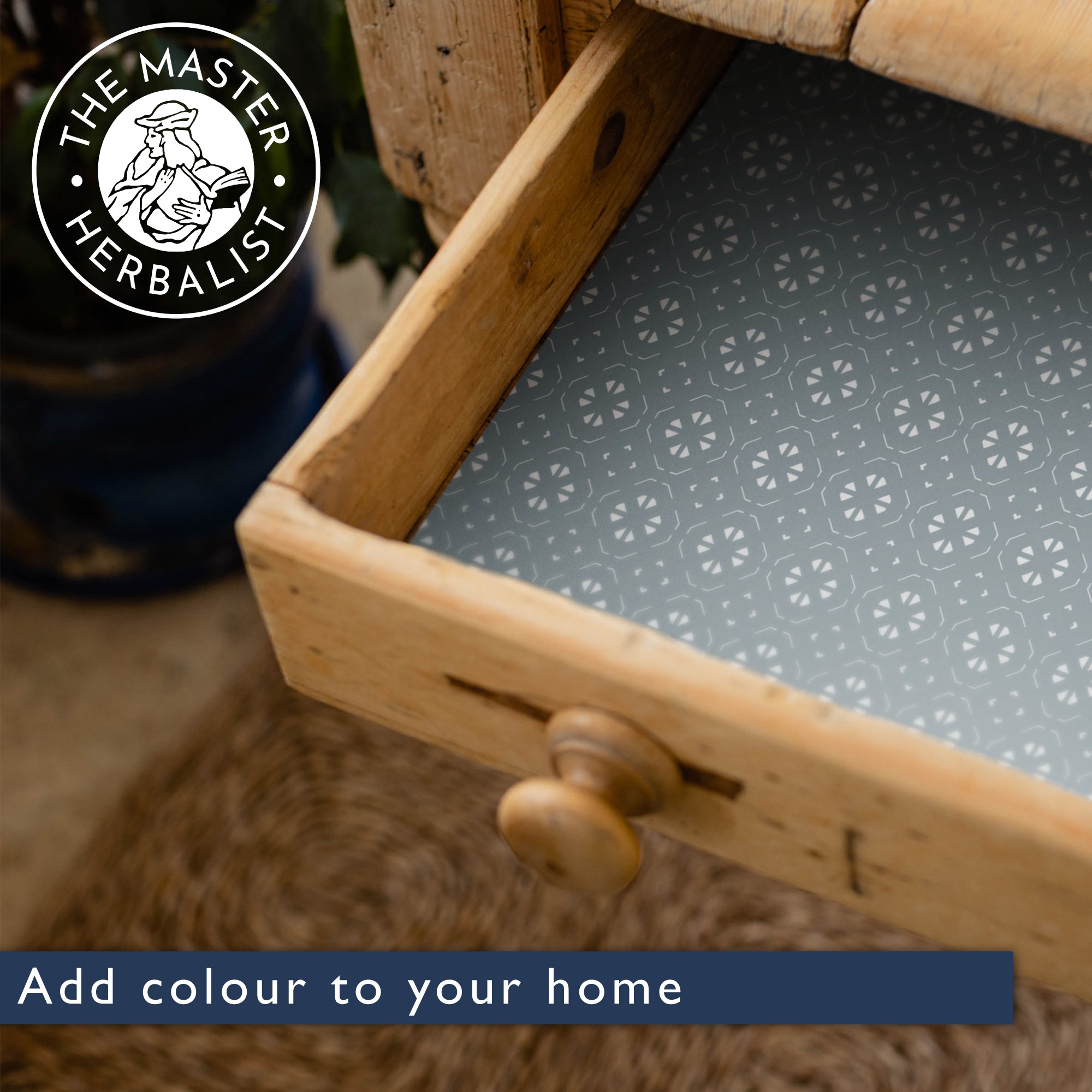 FRESH LINEN Scented Drawer Liners in a DUSK BLUE