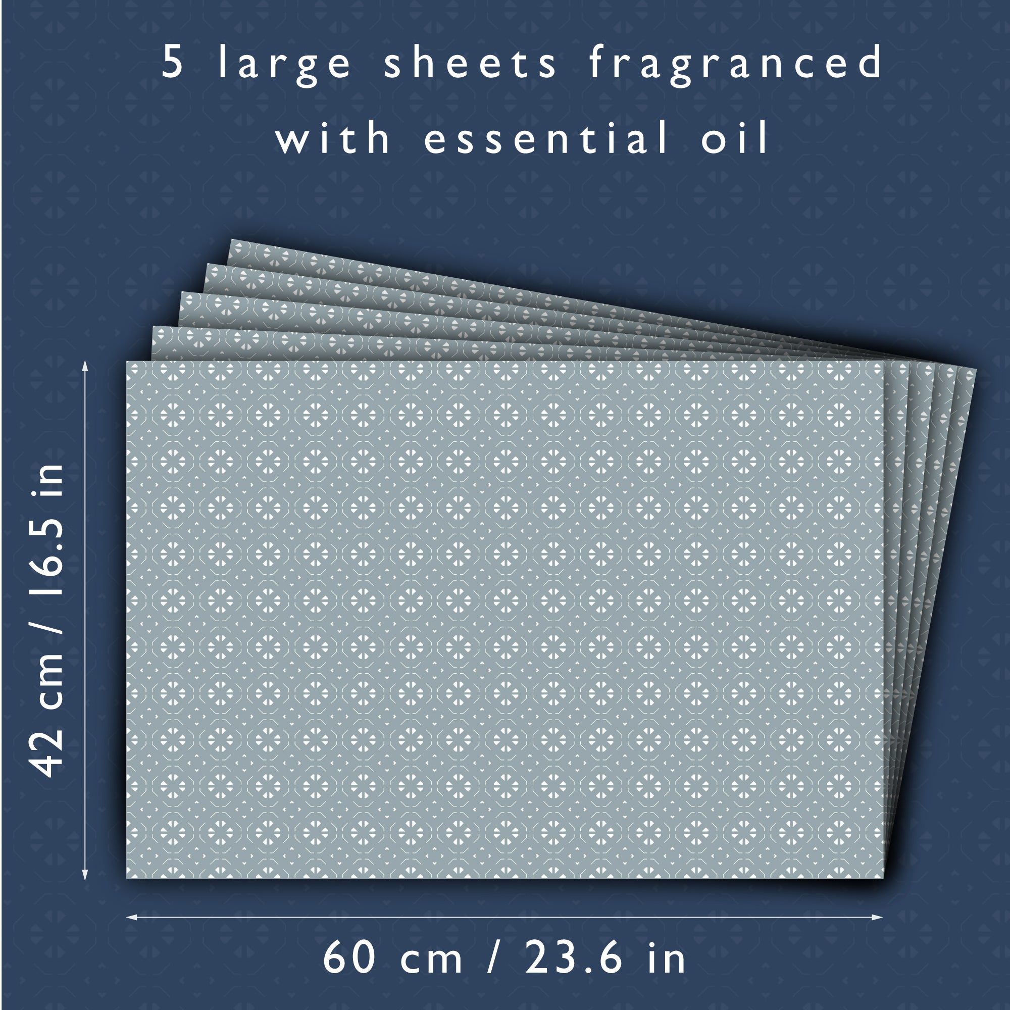 FRESH LINEN Scented Drawer Liners in a DUSK BLUE