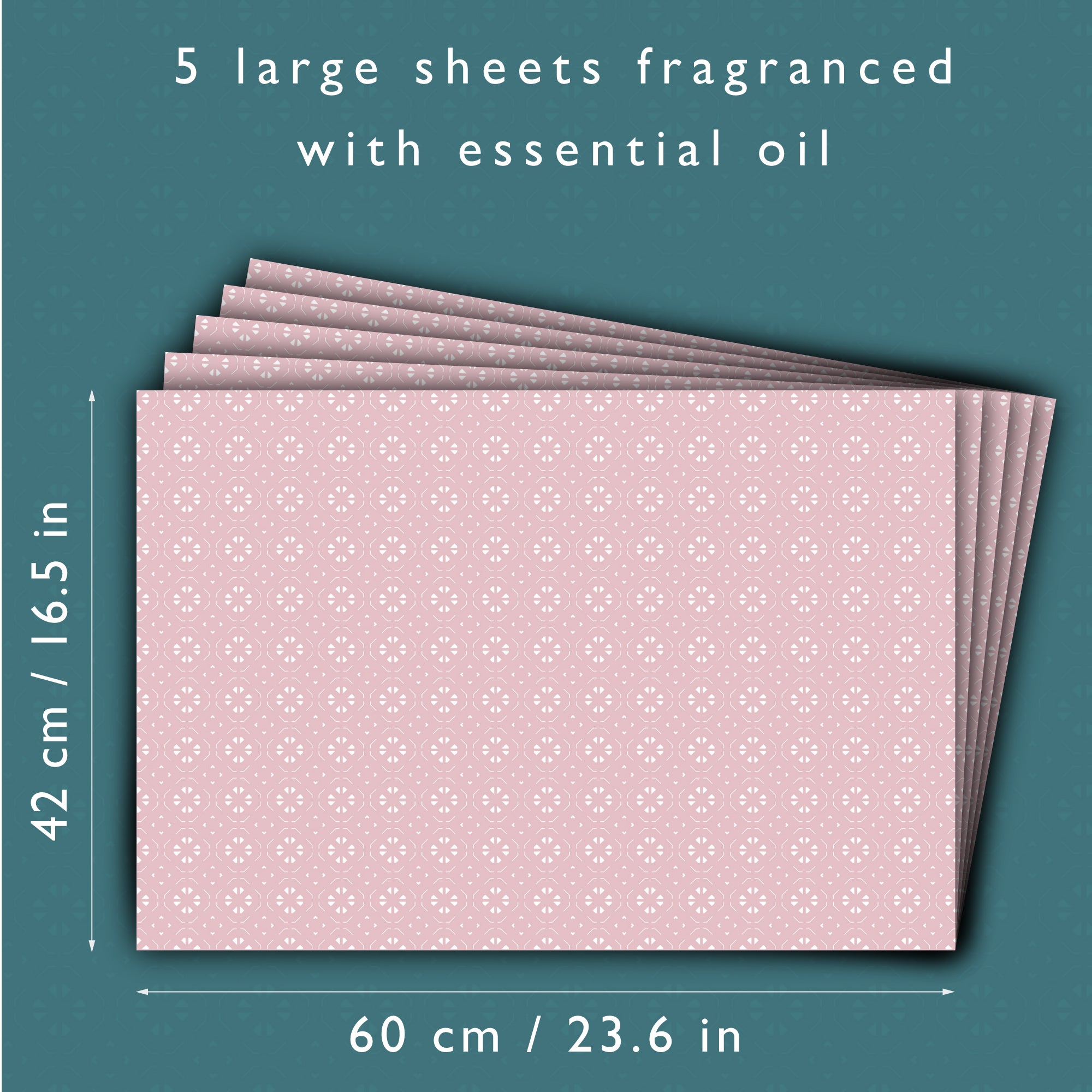 NEROLI & BERGAMOT Scented Drawer Liners in HELEBORE PINK