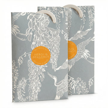 The Master Herbalist NEROLI & BERGAMOT Scented Wardrobe Freshener in a CLASSICAL HERON Pattern - Wardrobe Freshener - The Master Herbalist