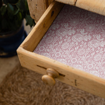 ROSE SCENTED Drawer Liners in PINK William Morris Design - Scented Drawer Liners - The Master Herbalist