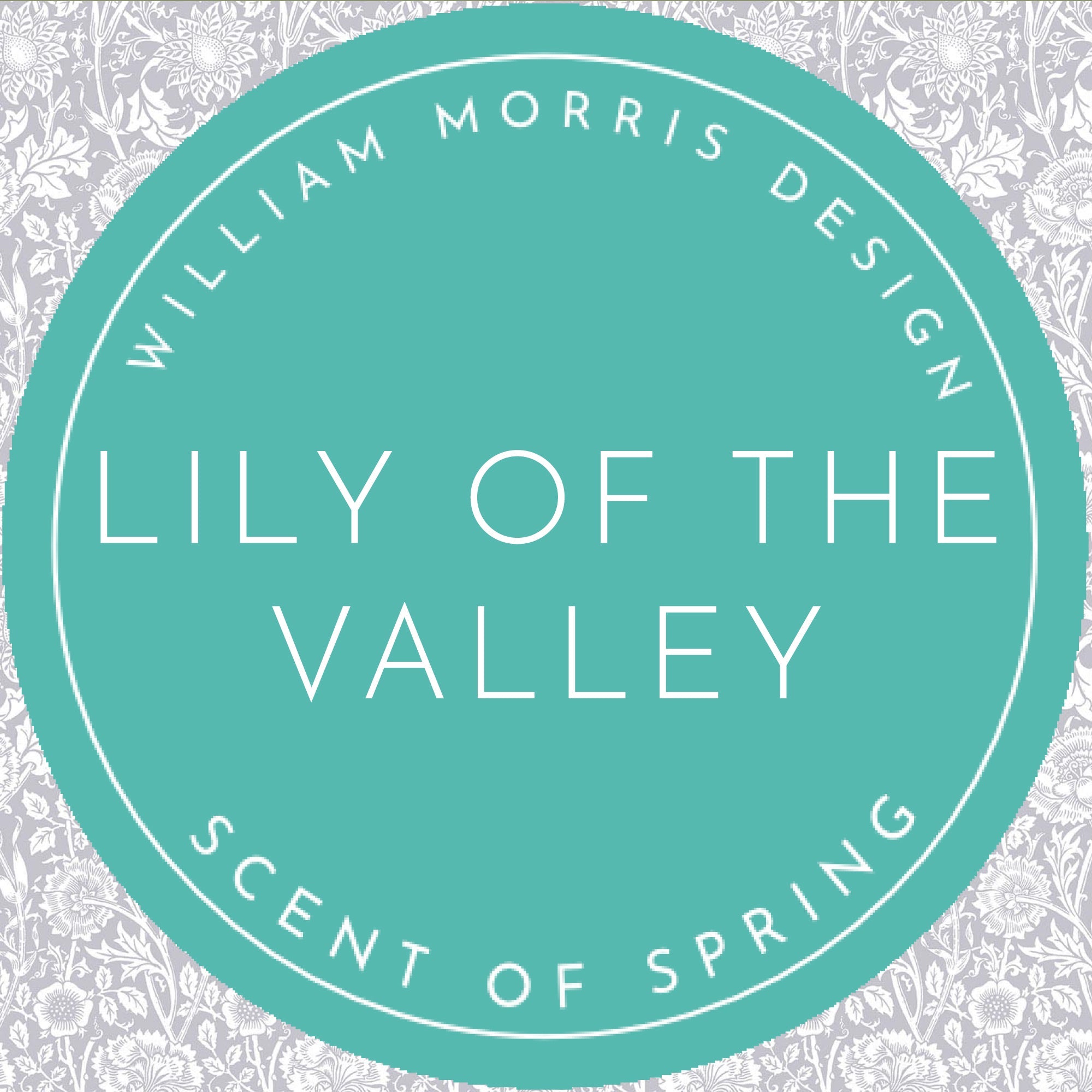 LILY OF THE VALLEY fragrance SCENTED Drawer Liners in GREY William Morris Design - Scented Drawer Liners - The Master Herbalist