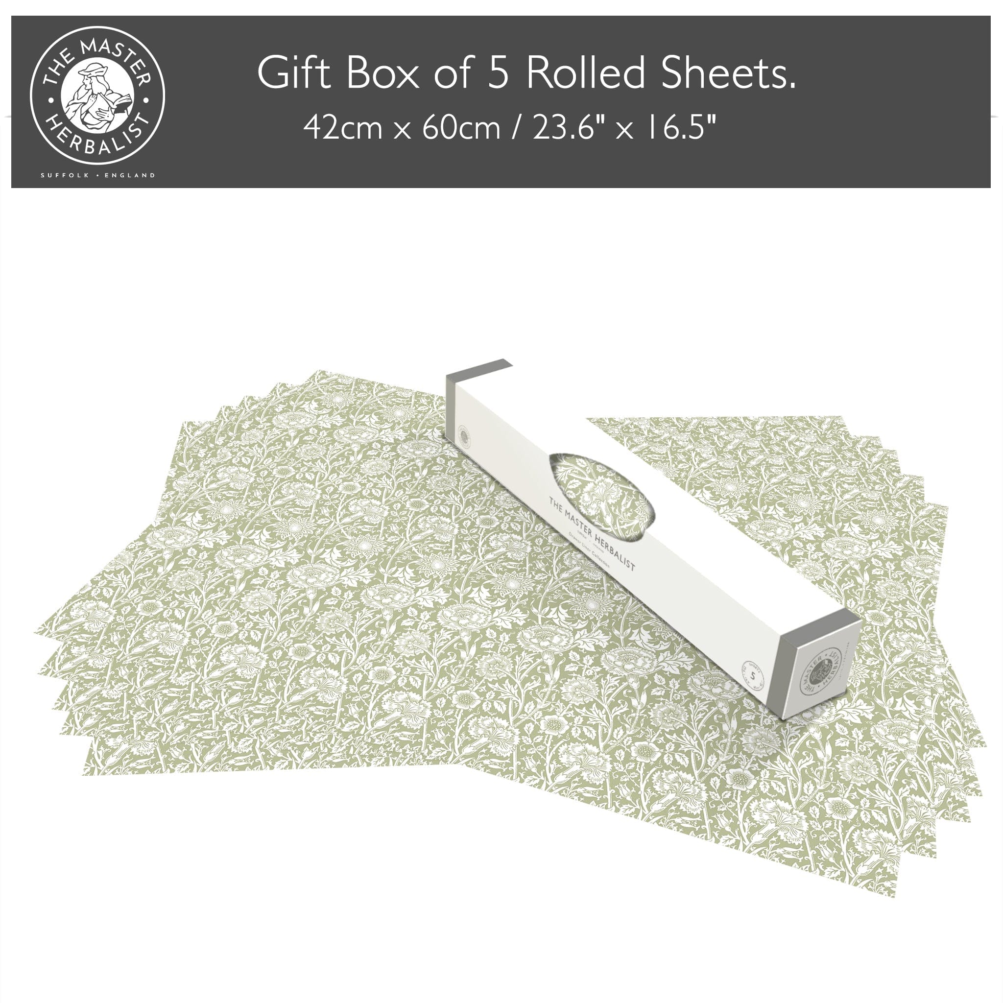 FRESH LINEN SCENTED Drawer Liners in SAGE GREEN William Morris Design - Scented Drawer Liners - The Master Herbalist