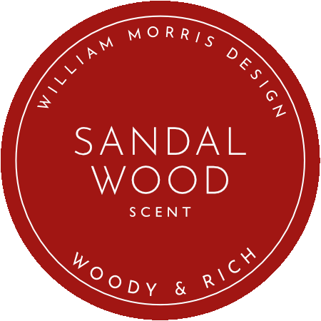 SANDALWOOD Scented Wardrobe Freshener in a WILLIAM MORRIS Design in BLACK | Pack of 2 - Wardrobe Freshener - The Master Herbalist