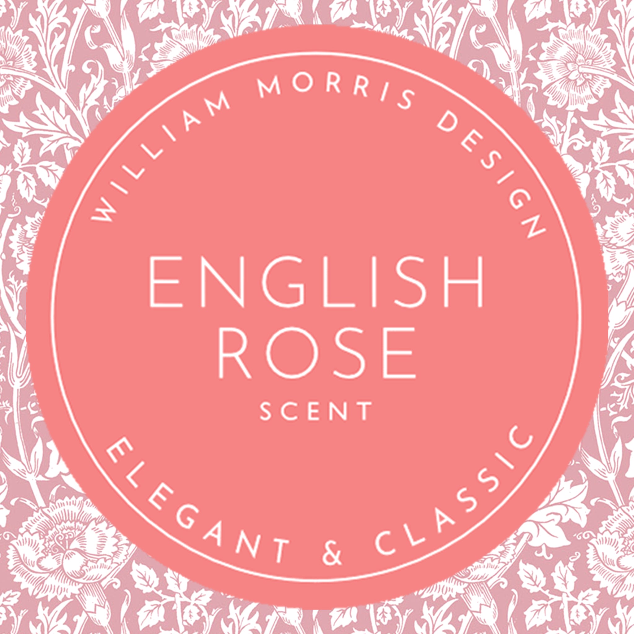 ROSE Scented Wardrobe Freshener in a WILLIAM MORRIS Design in PINK | Pack of 2 - Wardrobe Freshener - The Master Herbalist