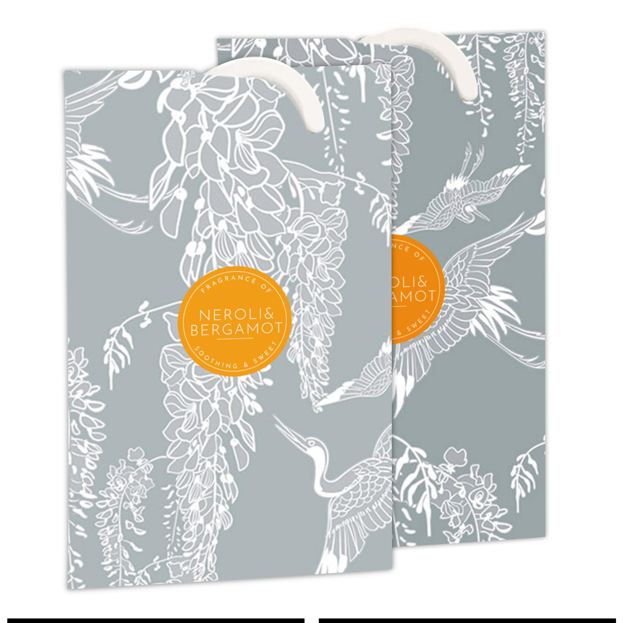 The Master Herbalist NEROLI & BERGAMOT Scented Wardrobe Freshener in a CLASSICAL HERON Pattern