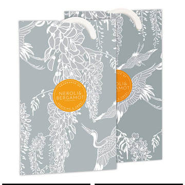 The Master Herbalist NEROLI & BERGAMOT Scented Wardrobe Freshener in a CLASSICAL HERON Pattern