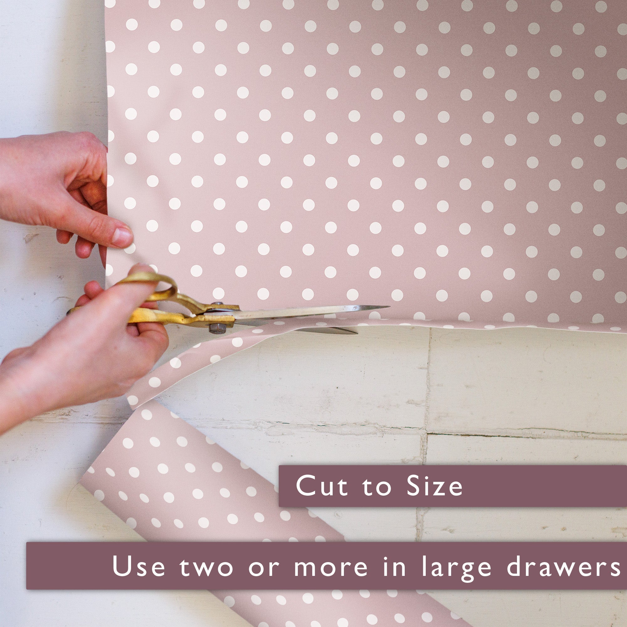 PINK POLKA DOT Wipe Clean & Unscented Drawer Liners - Wipe Clean Drawer Liners - The Master Herbalist