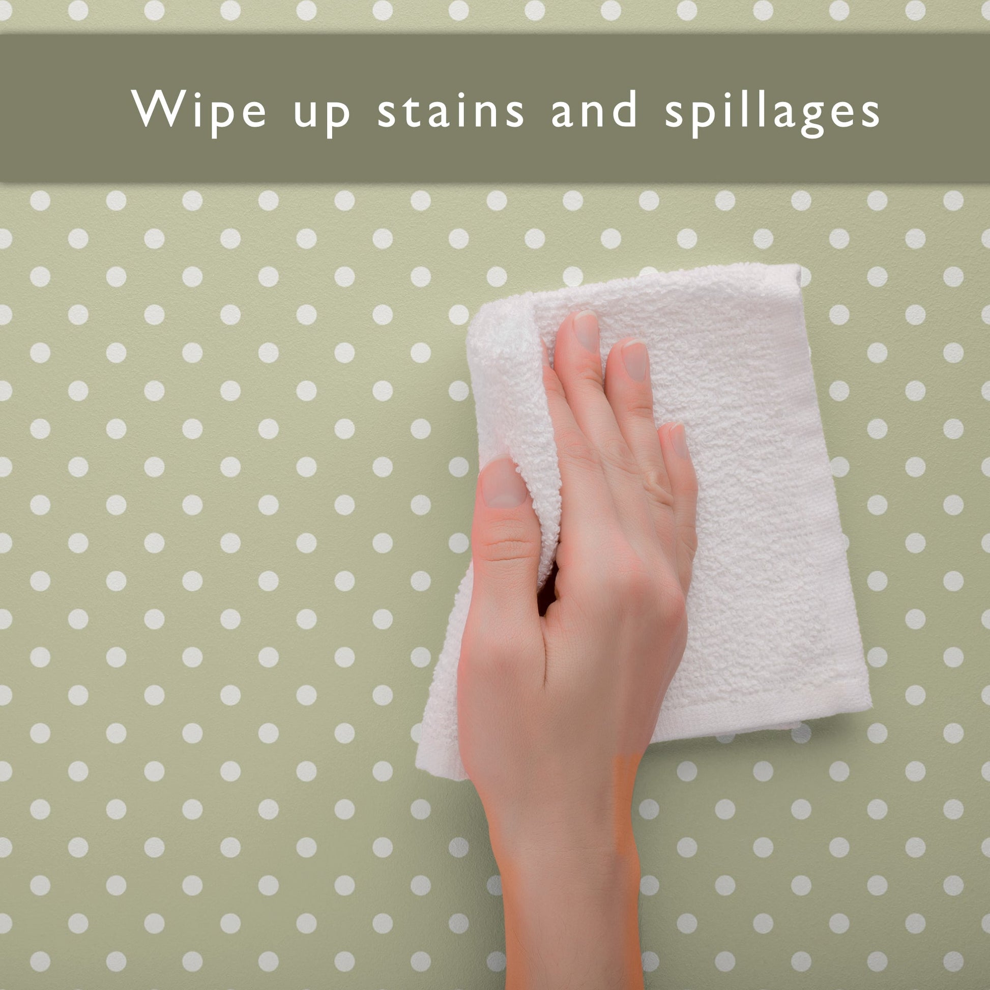 SAGE GREEN POLKA DOT Wipe Clean & Unscented Drawer Liners - Wipe Clean Drawer Liners - The Master Herbalist