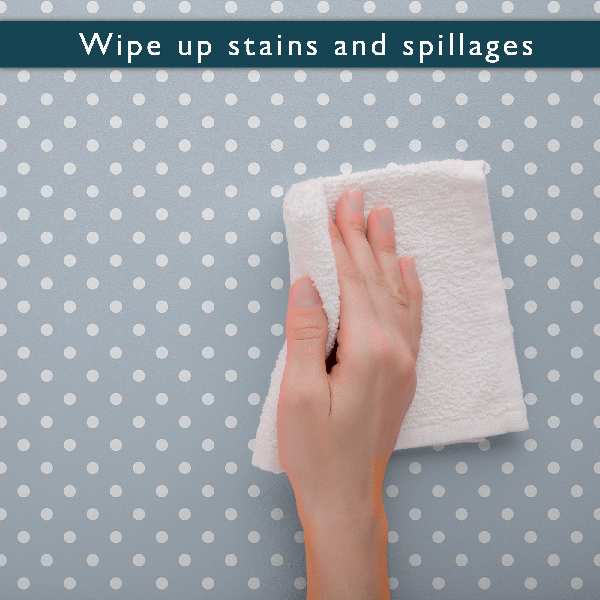 COOK'S BLUE POLKA DOT Wipe Clean & Unscented Drawer Liners