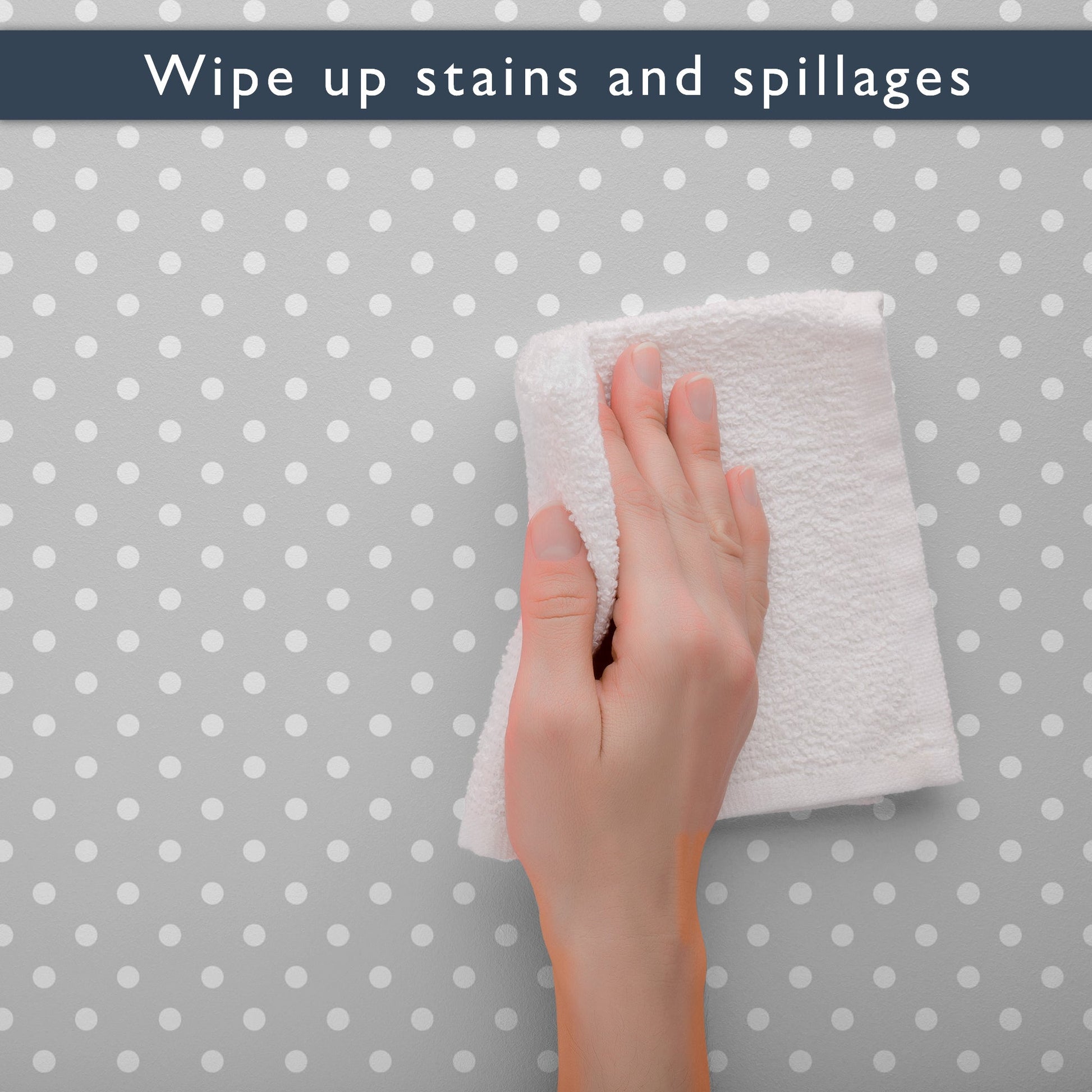 SOFT GREY POLKA DOT Wipe Clean & Unscented Drawer Liners - Wipe Clean Drawer Liners - The Master Herbalist