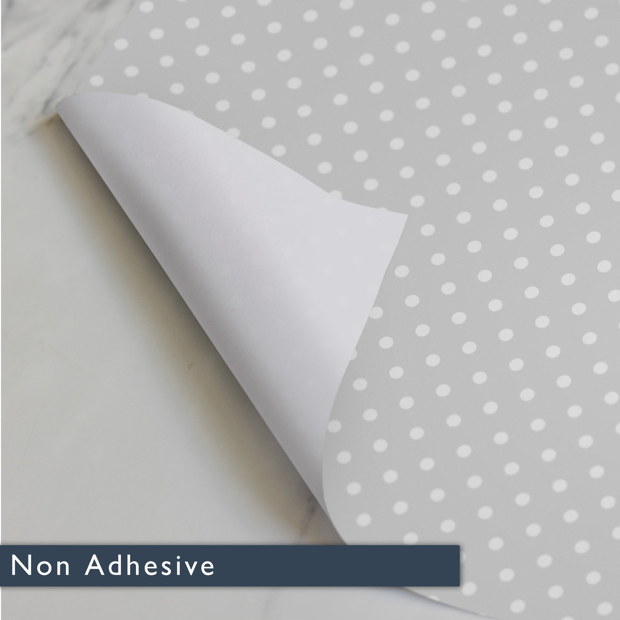 SOFT GREY POLKA DOT Wipe Clean & Unscented Drawer Liners
