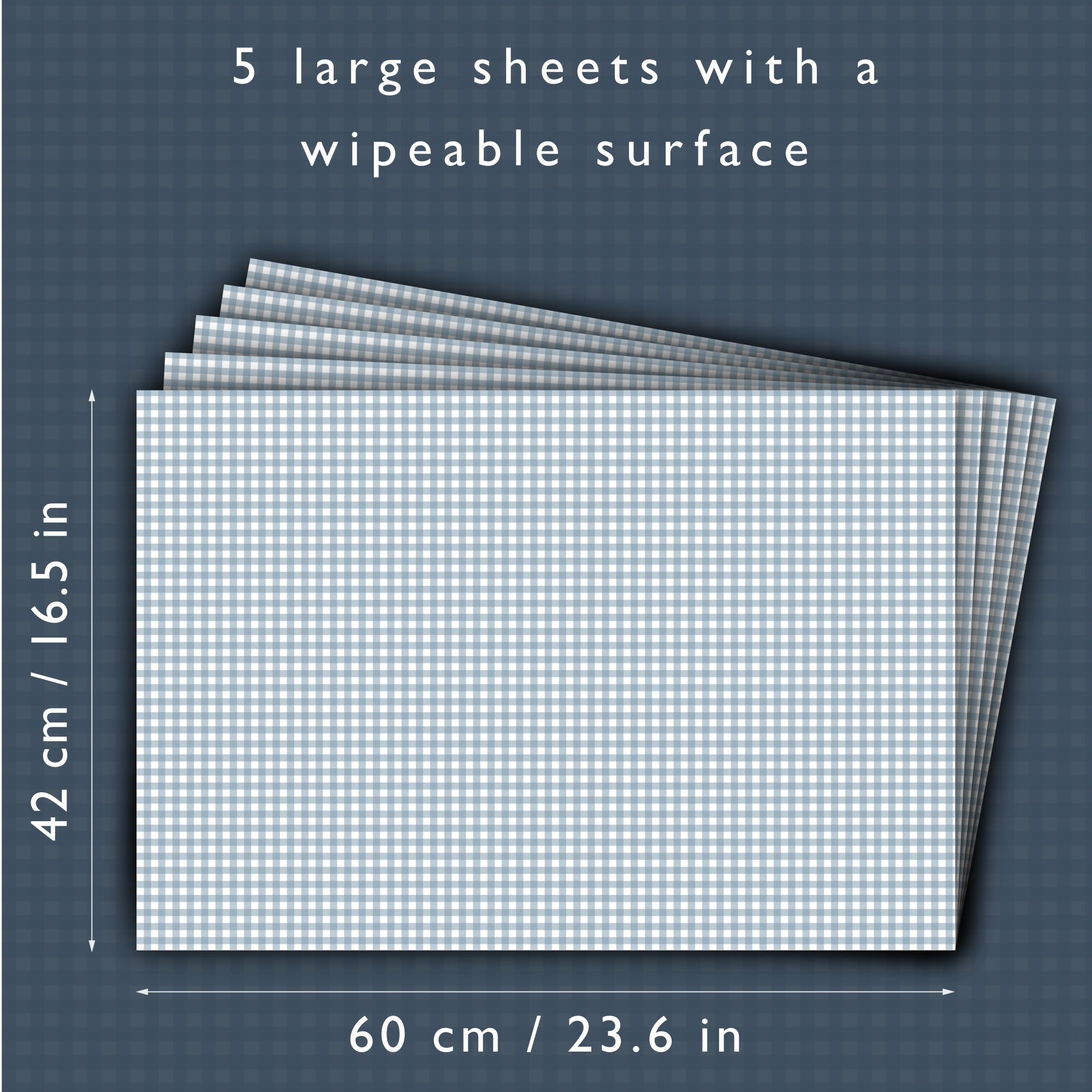 COOK'S BLUE GINGHAM Wipe Clean & Unscented Drawer Liners - Wipe Clean Drawer Liners - The Master Herbalist