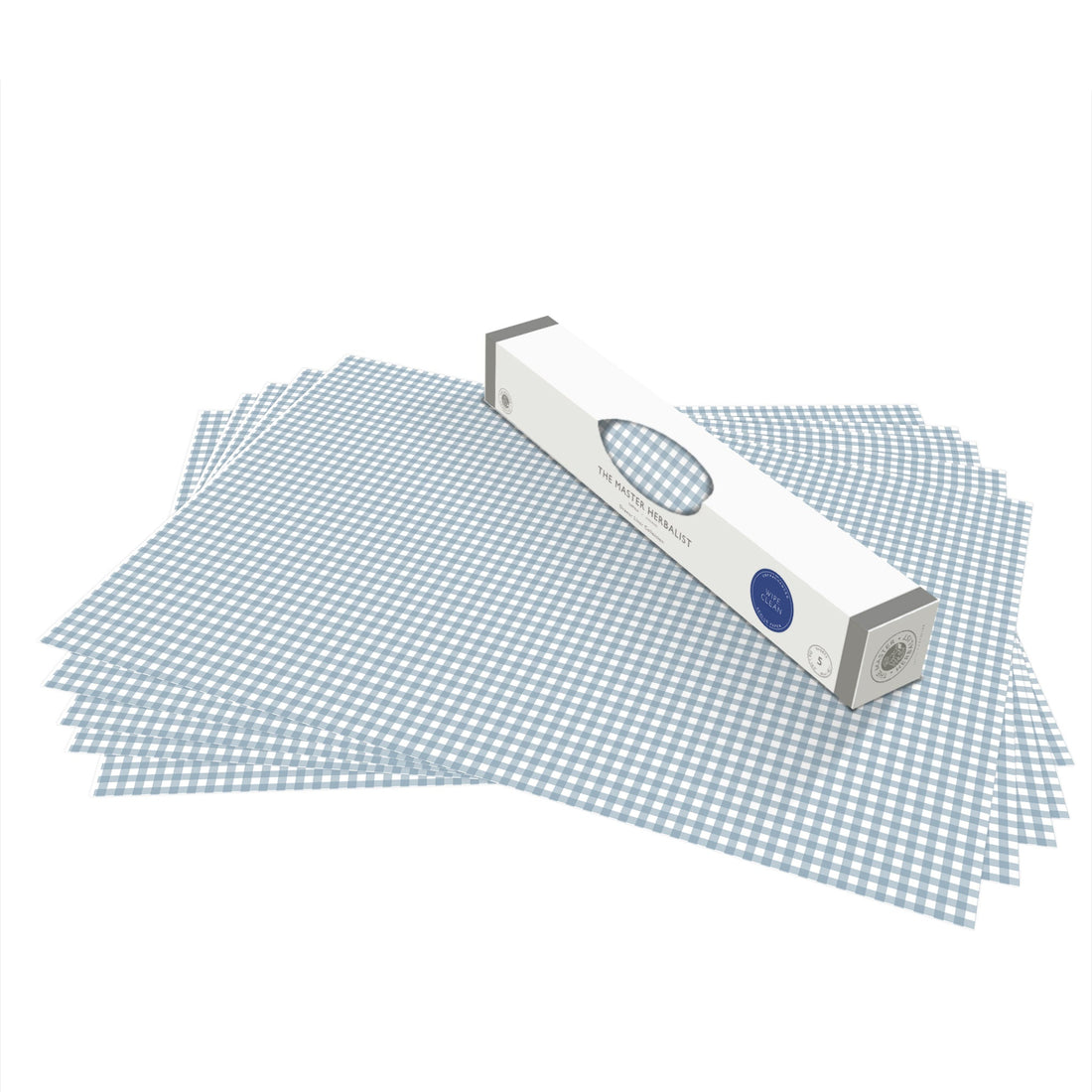 FRESH LINEN SCENTED Drawer Liners in DUCK EGG Blue GINGHAM - Scented Drawer Liners - The Master Herbalist