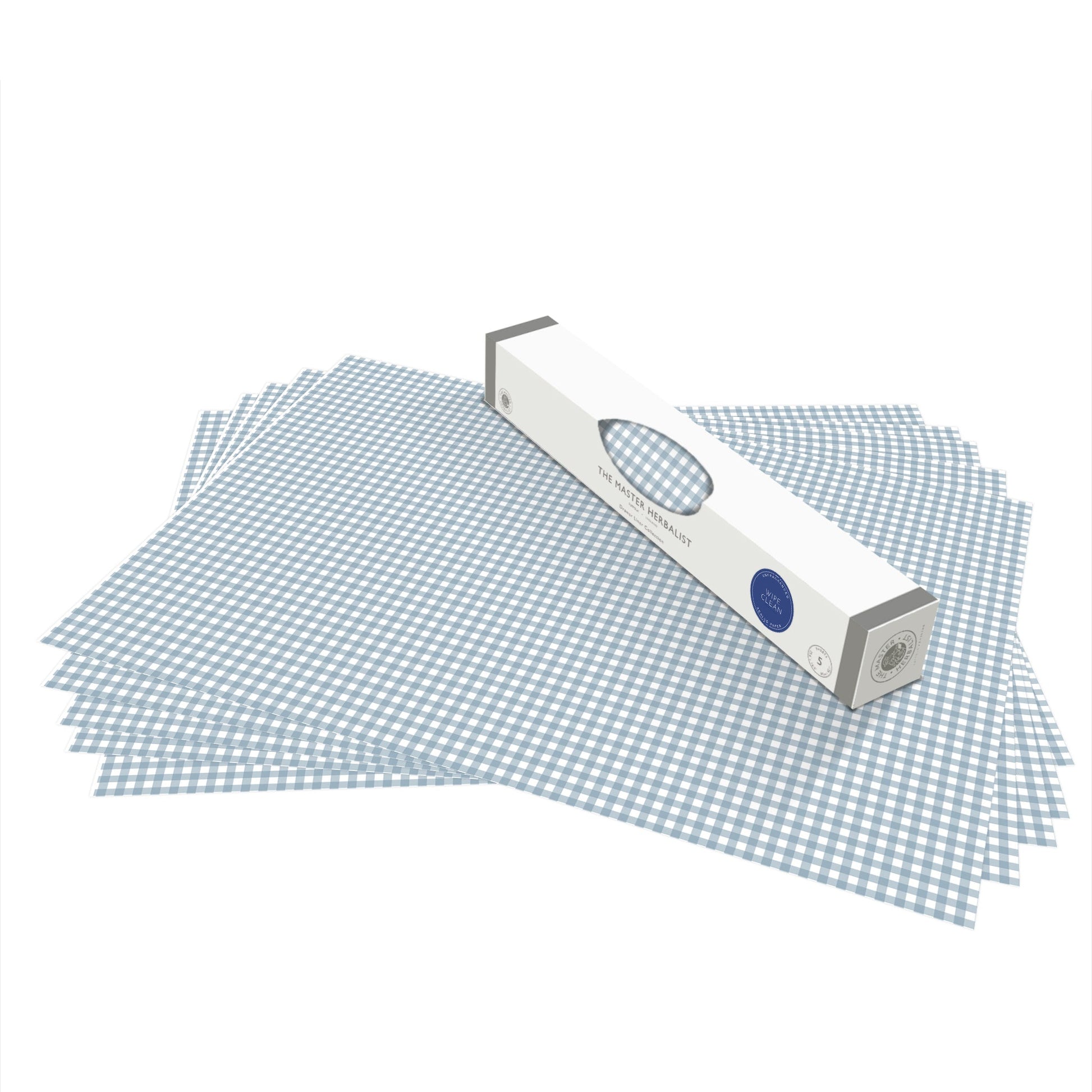 FRESH LINEN SCENTED Drawer Liners in DUCK EGG Blue GINGHAM - Scented Drawer Liners - The Master Herbalist