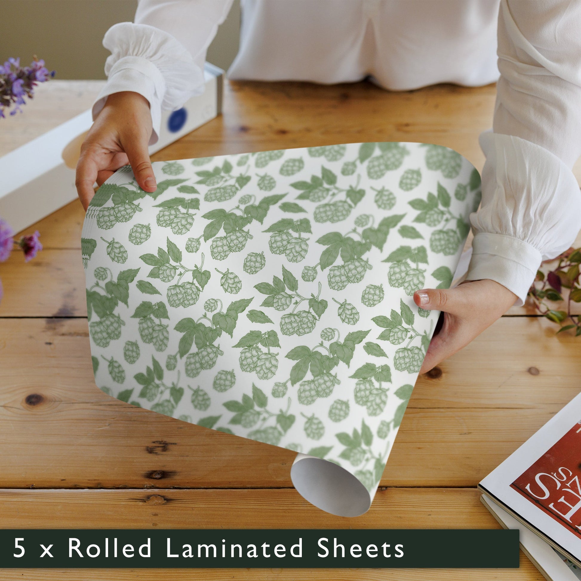 GREEN HOPS Wipe Clean & Unscented Drawer Liners - Wipe Clean Drawer Liners - The Master Herbalist