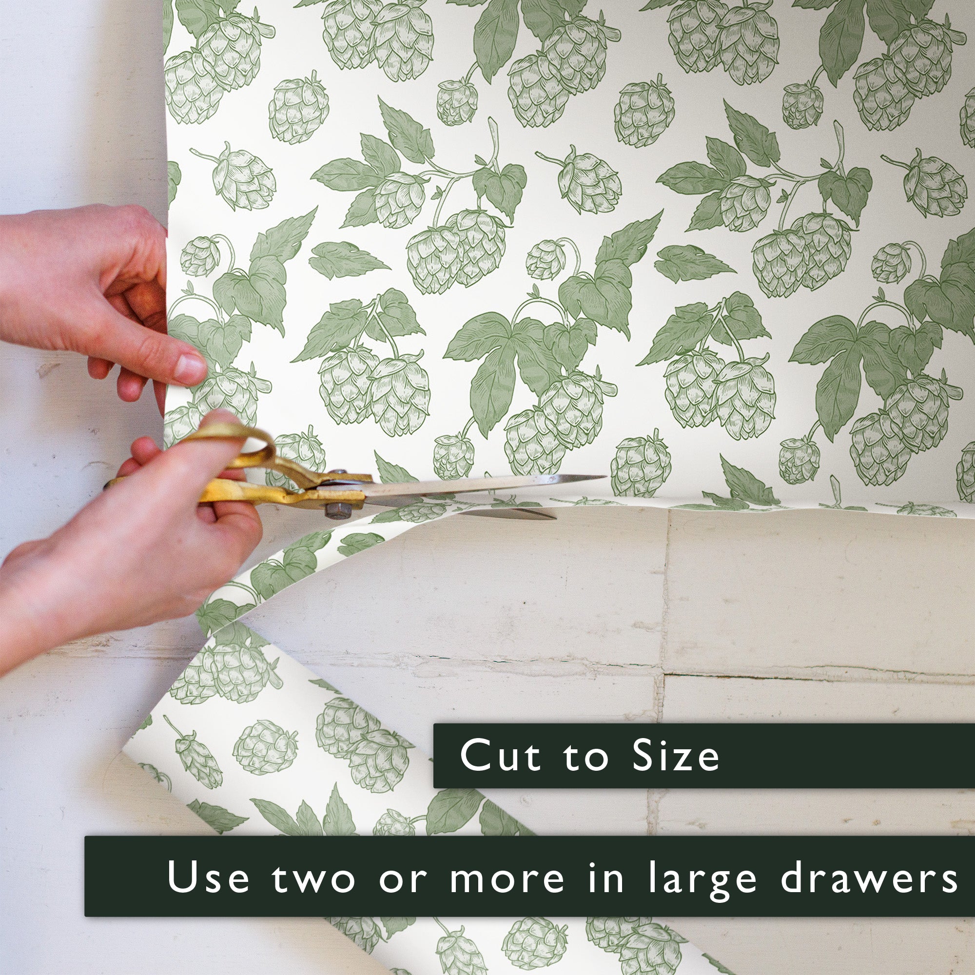 GREEN HOPS Wipe Clean & Unscented Drawer Liners