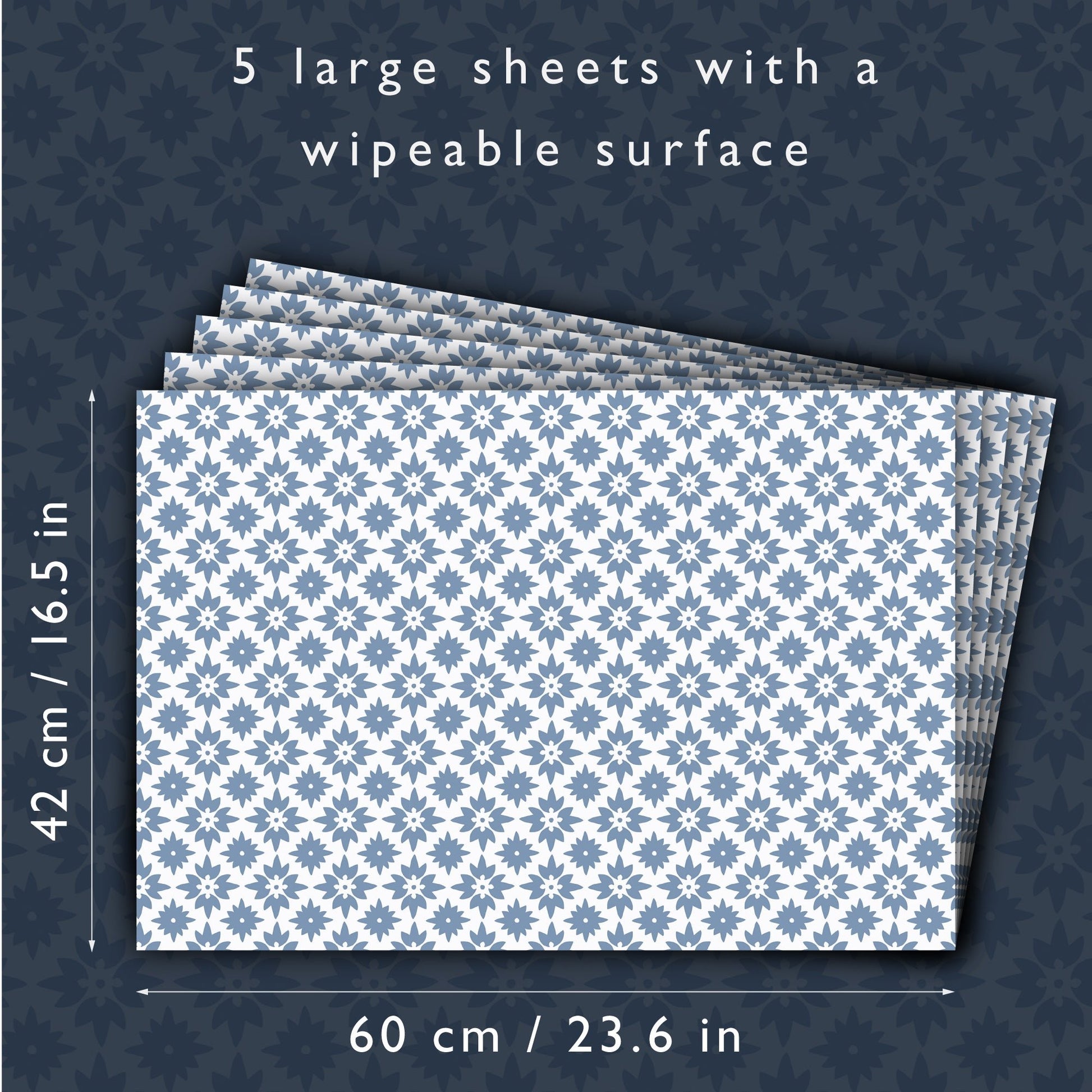 MOROCCAN MOSAIC Wipe Clean & Unscented Drawer Liners - The Master Herbalist - The Master Herbalist