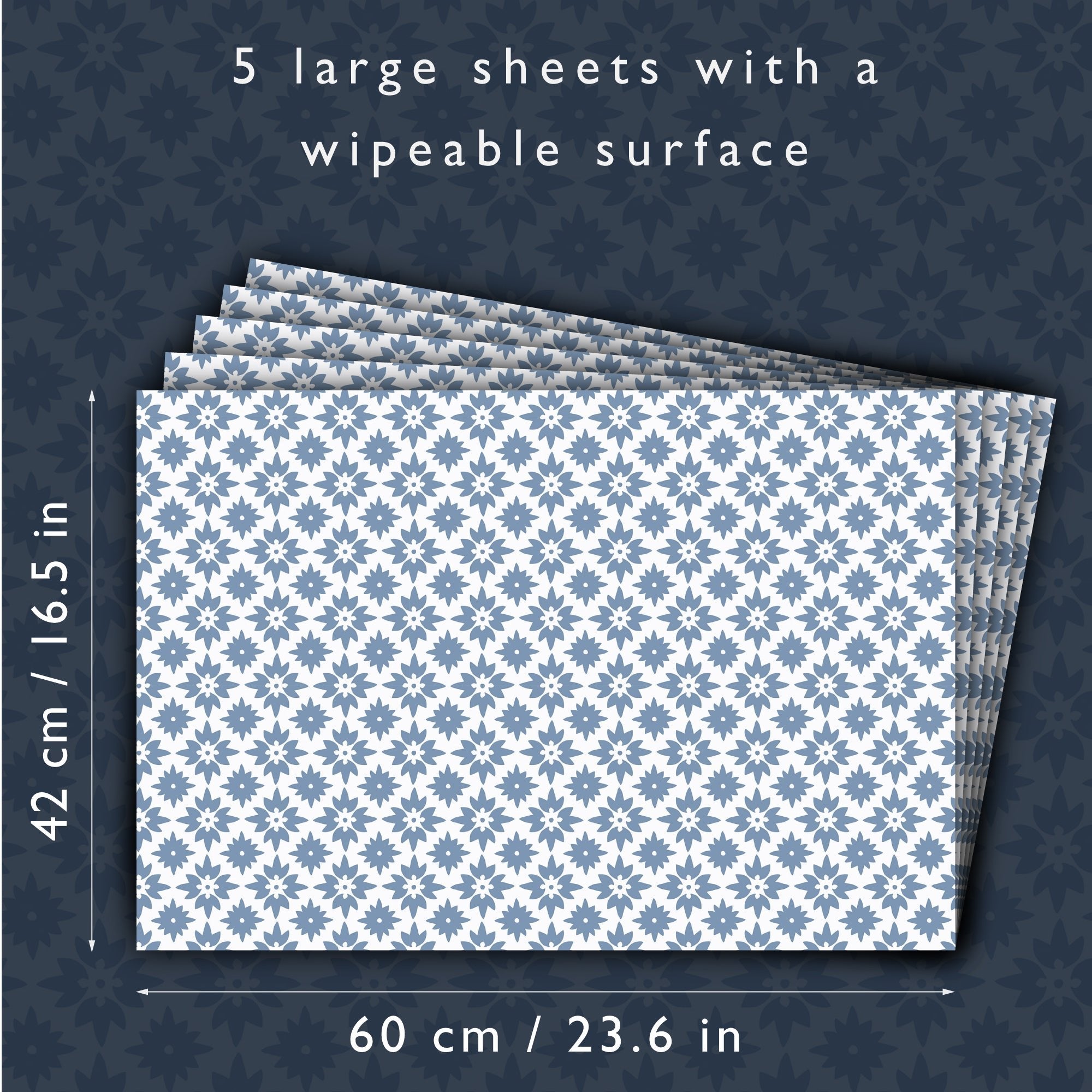 MOROCCAN MOSAIC Wipe Clean & Unscented Drawer Liners - The Master Herbalist - The Master Herbalist