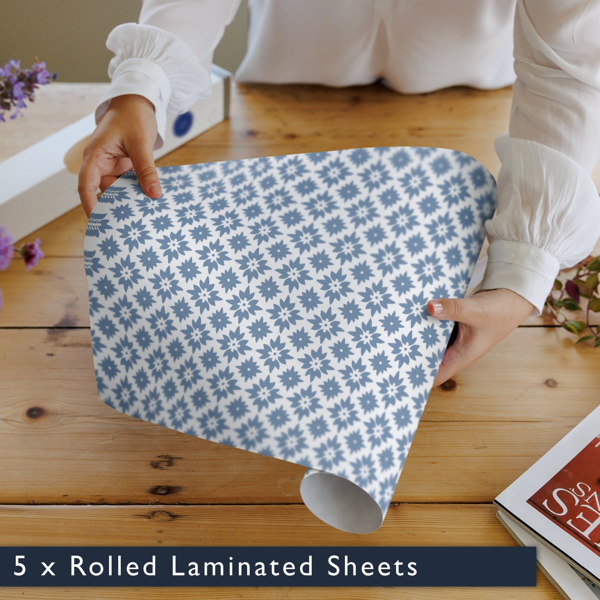 MOROCCAN MOSAIC Wipe Clean & Unscented Drawer Liners - The Master Herbalist - The Master Herbalist