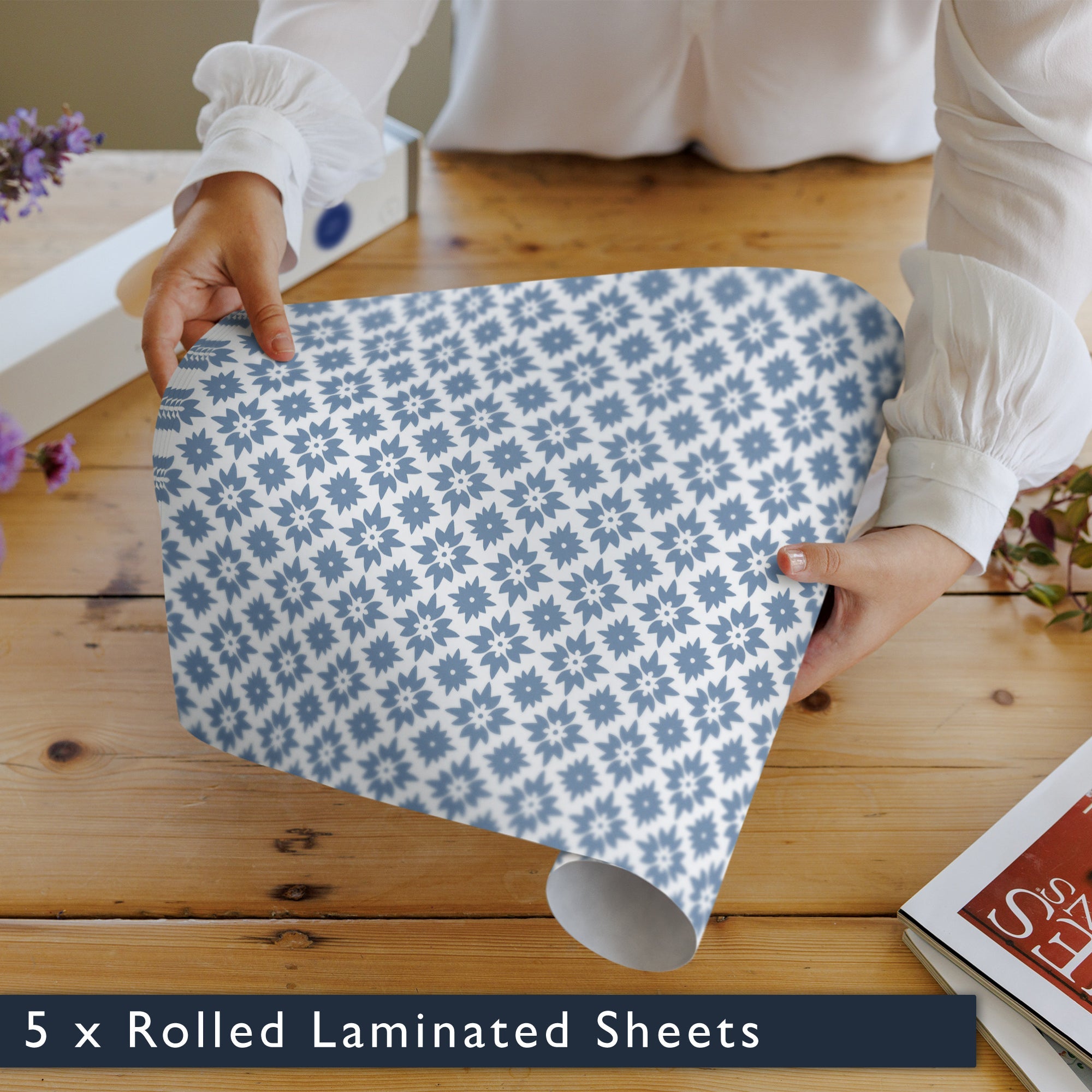 MOROCCAN MOSAIC Wipe Clean & Unscented Drawer Liners - The Master Herbalist - The Master Herbalist