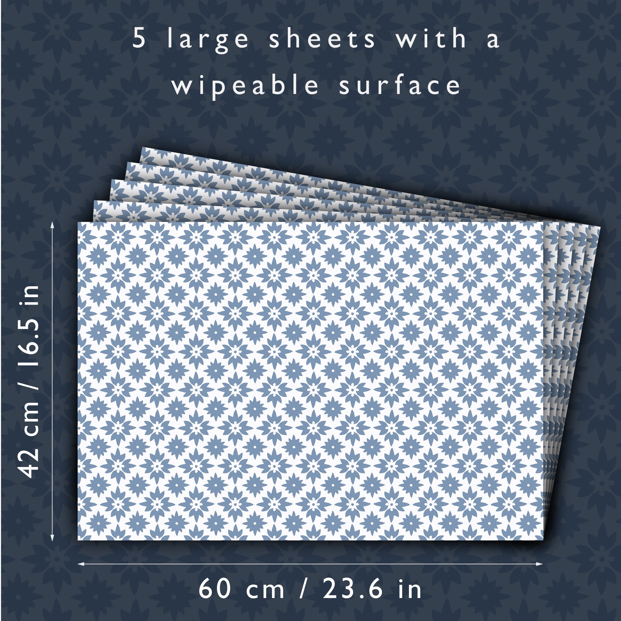 MOROCCAN MOSAIC Wipe Clean & Unscented Drawer Liners