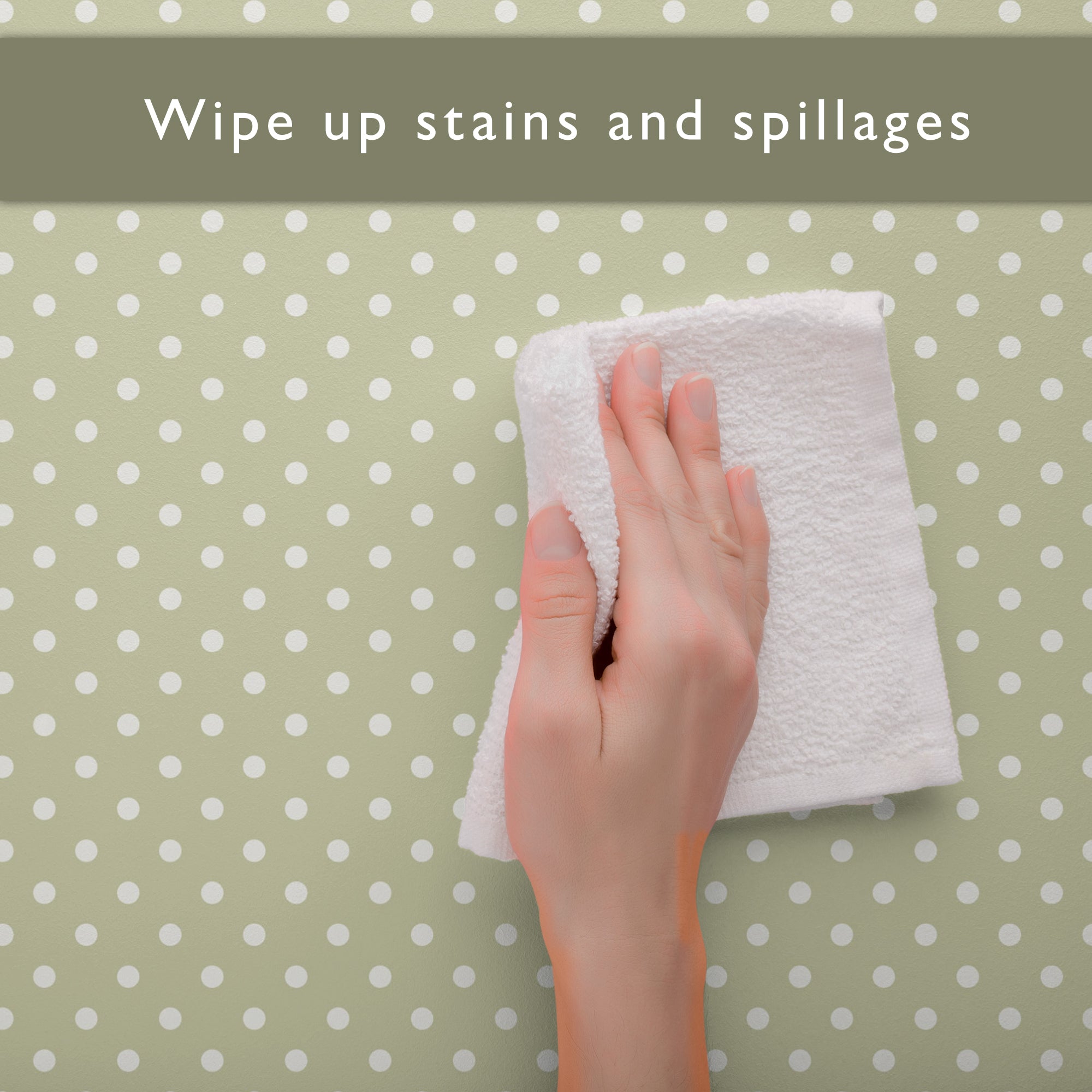 SAGE GREEN POLKA DOT Wipe Clean & Unscented Drawer Liners