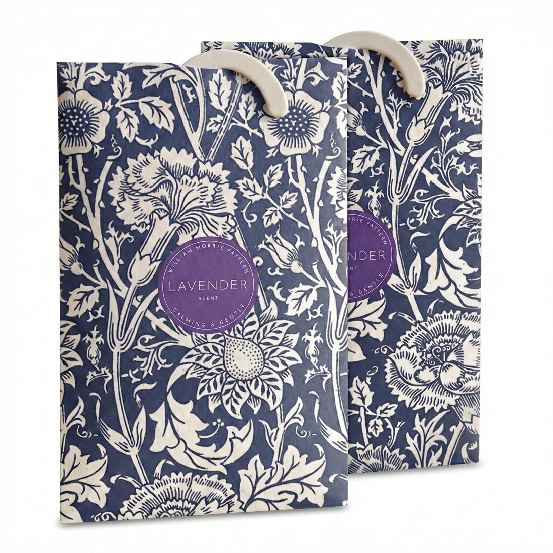 LAVENDER Scented Wardrobe Freshener in a WILLIAM MORRIS Design in BLUE | Pack of 2