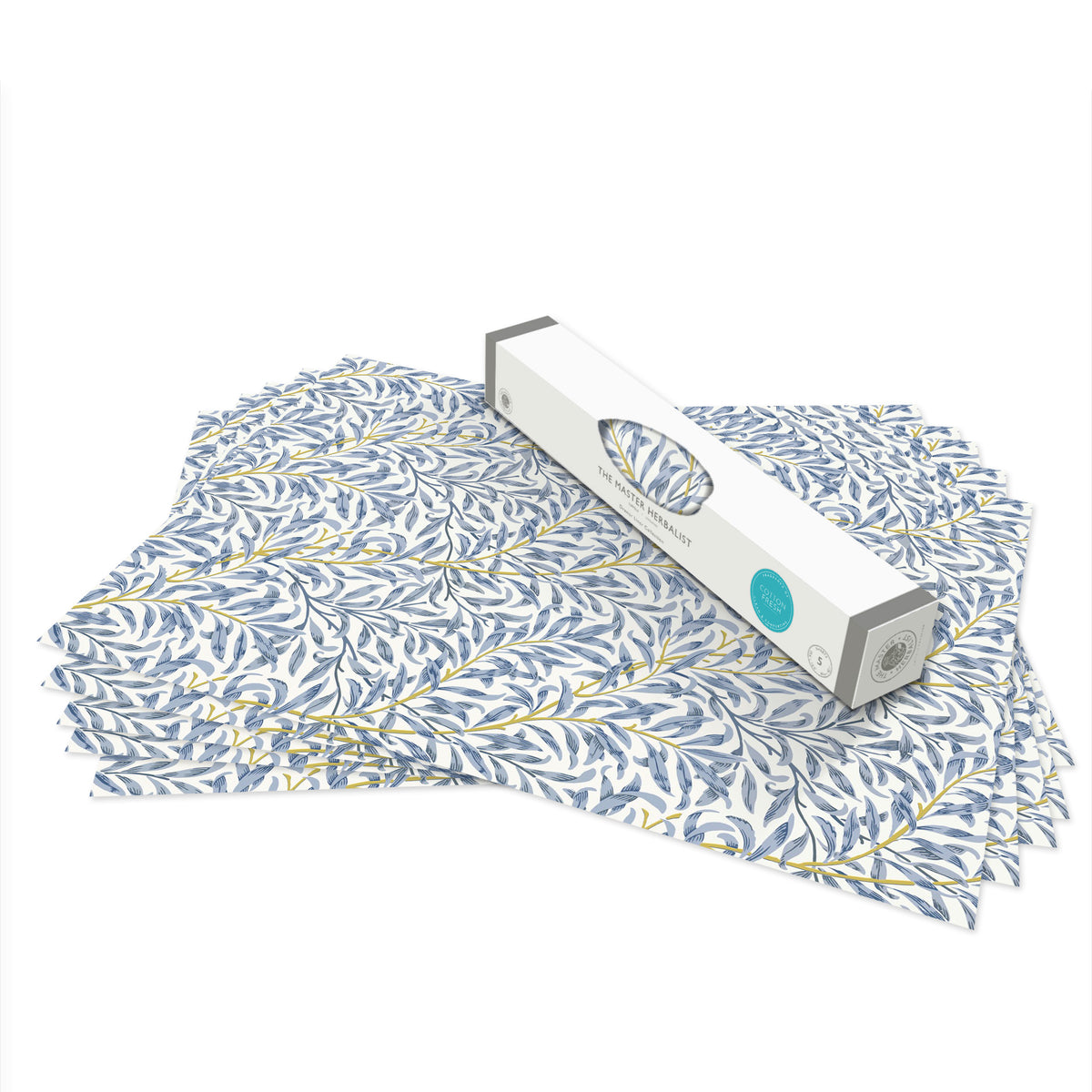 Cotton Fresh scented drawer liners, Blue Willow print, rolled