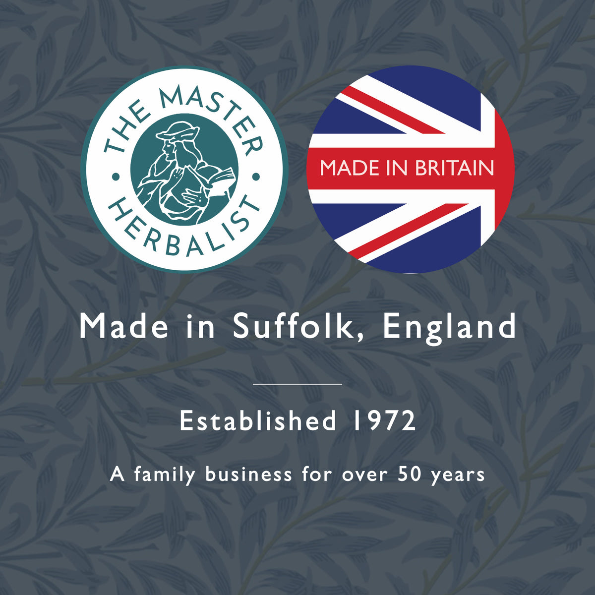Made in Suffolk, England: established 1972, a family business for over 50 years