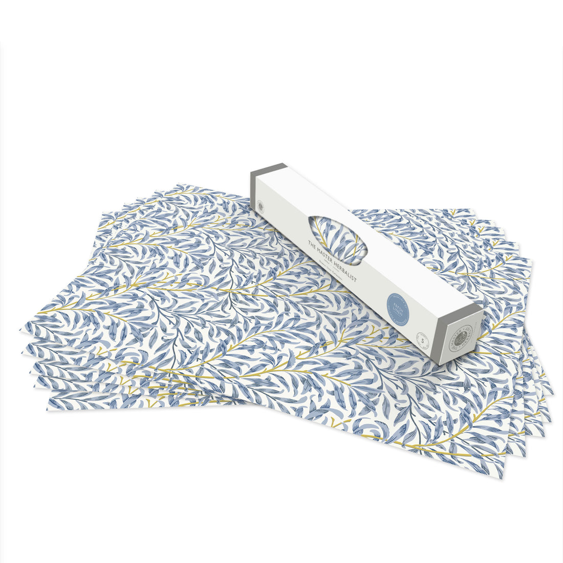 Fresh Linen scented drawer liners, Blue Willow print, rolled