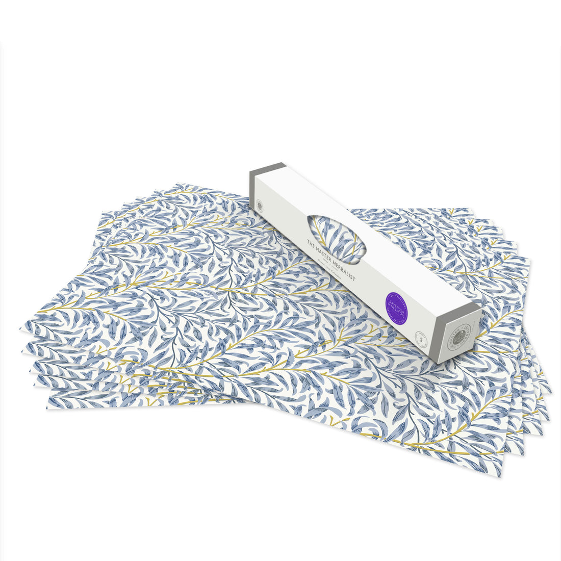 Lavender & Neem Oil scented drawer liners, Blue Willow print, rolled