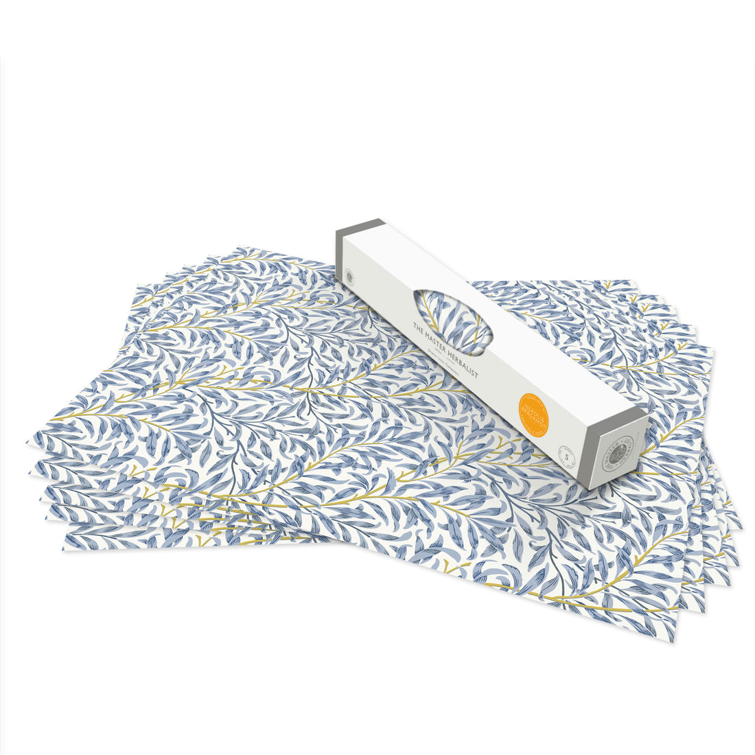 Neroli & Bergamot scented drawer liners, Blue Willow print, rolled