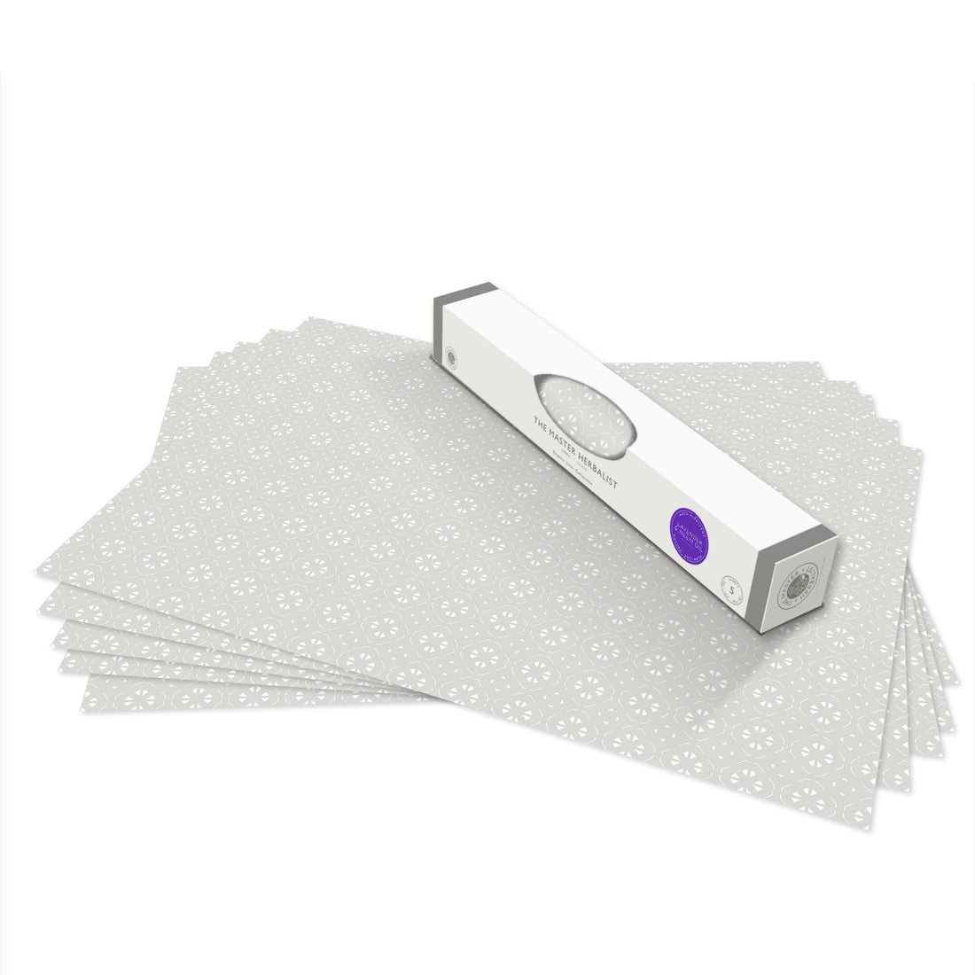 Lavender & Neem Oil scented drawer liners, Soft Grey Geometric print, rolled