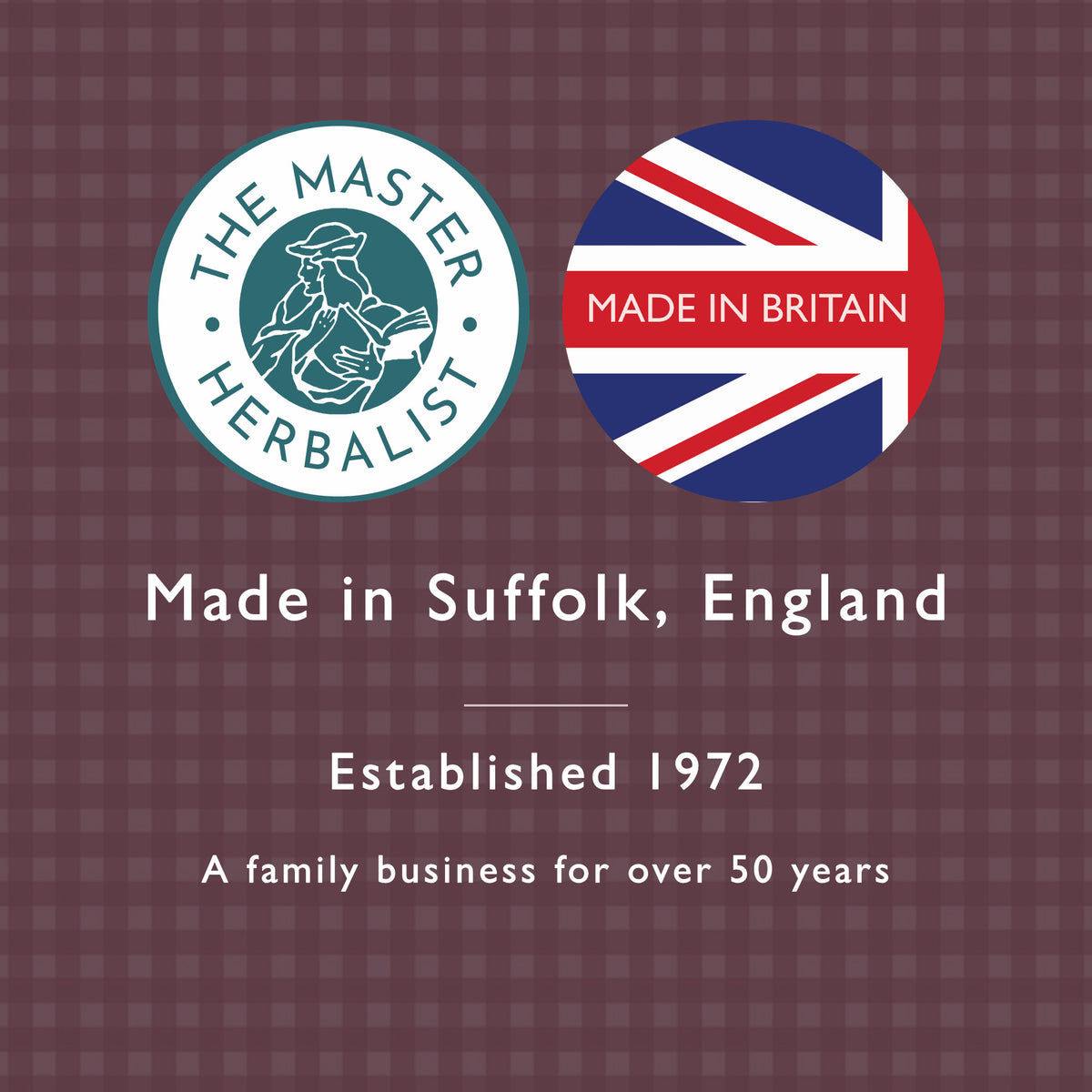 Made in Suffolk, England: established 1972, a family business for over 50 years