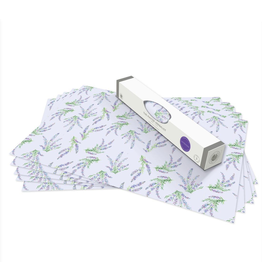 Lavender scented drawer liners, Traditional Floral print, rolled