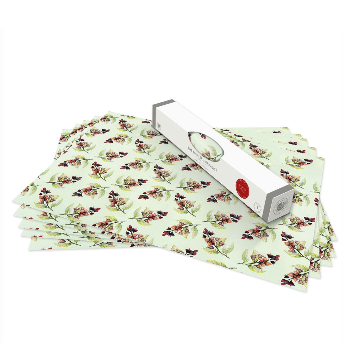 Sandalwood scented drawer liners, Traditional Floral print, rolled