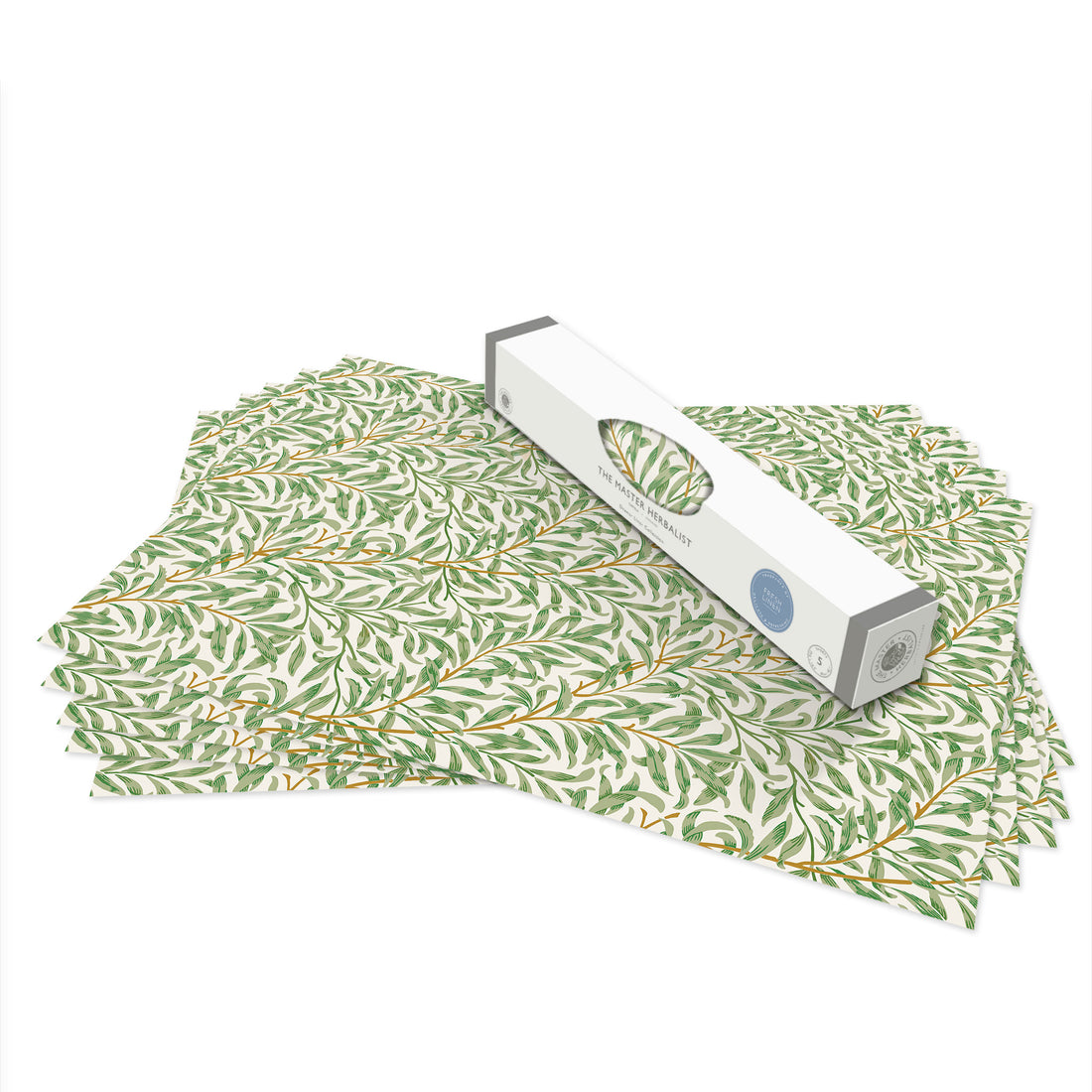 Fresh Linen scented drawer liners, Willow print, rolled