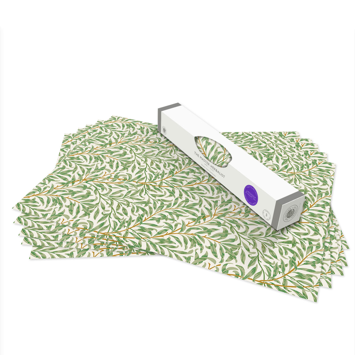 Lavender & Neem Oil scented drawer liners, Willow print, rolled
