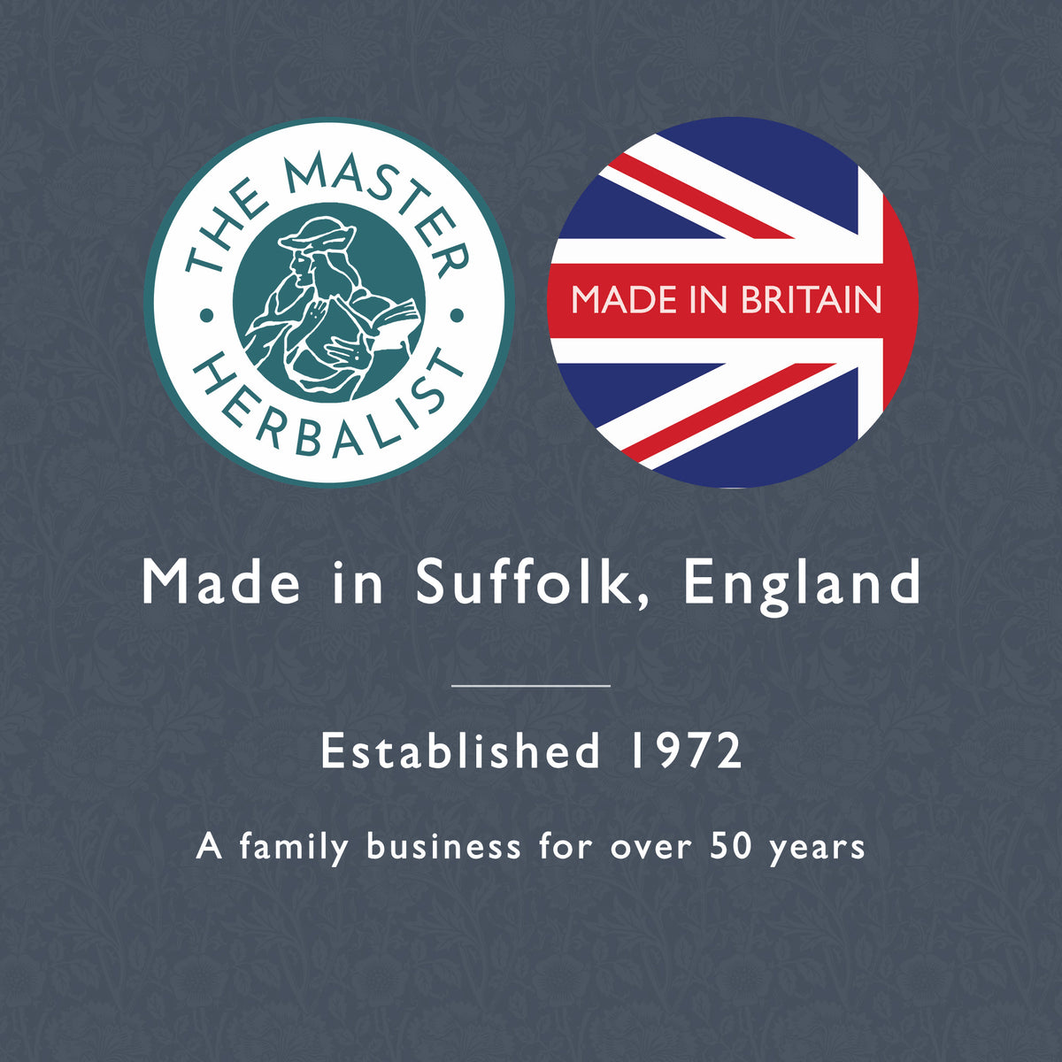 Made in Suffolk, England: established 1972, a family business for over 50 years