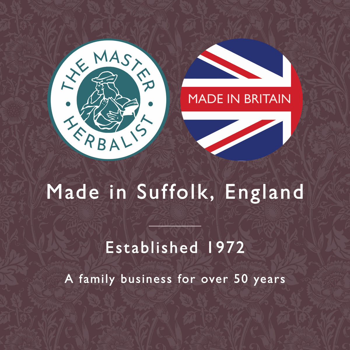 Made in Suffolk, England: established 1972, a family business for over 50 years